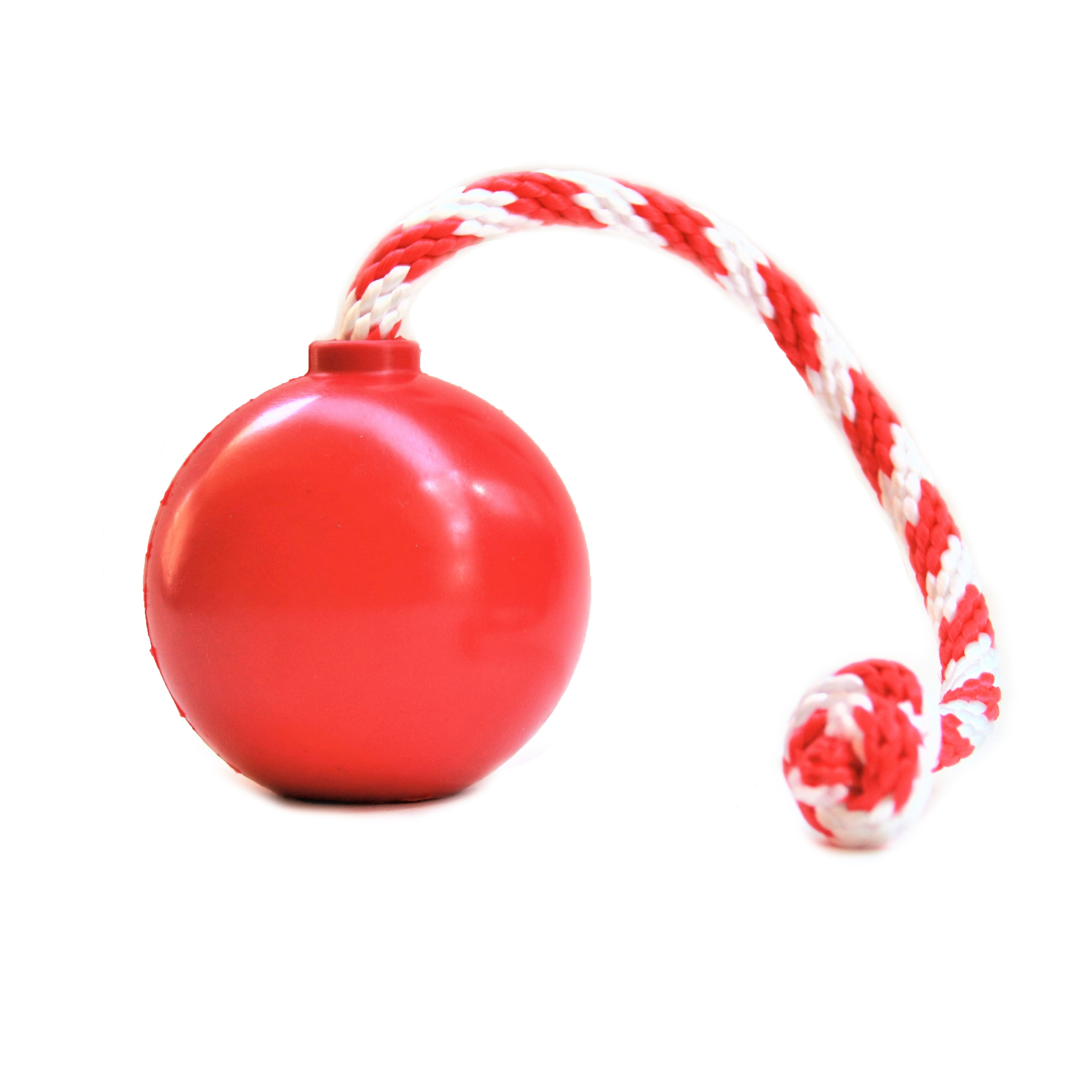 USA-K9 Cherry Bomb Durable Rubber Chew Toy, Treat Dispenser, Reward Toy, Tug Toy, and Retrieving Toy Image 1