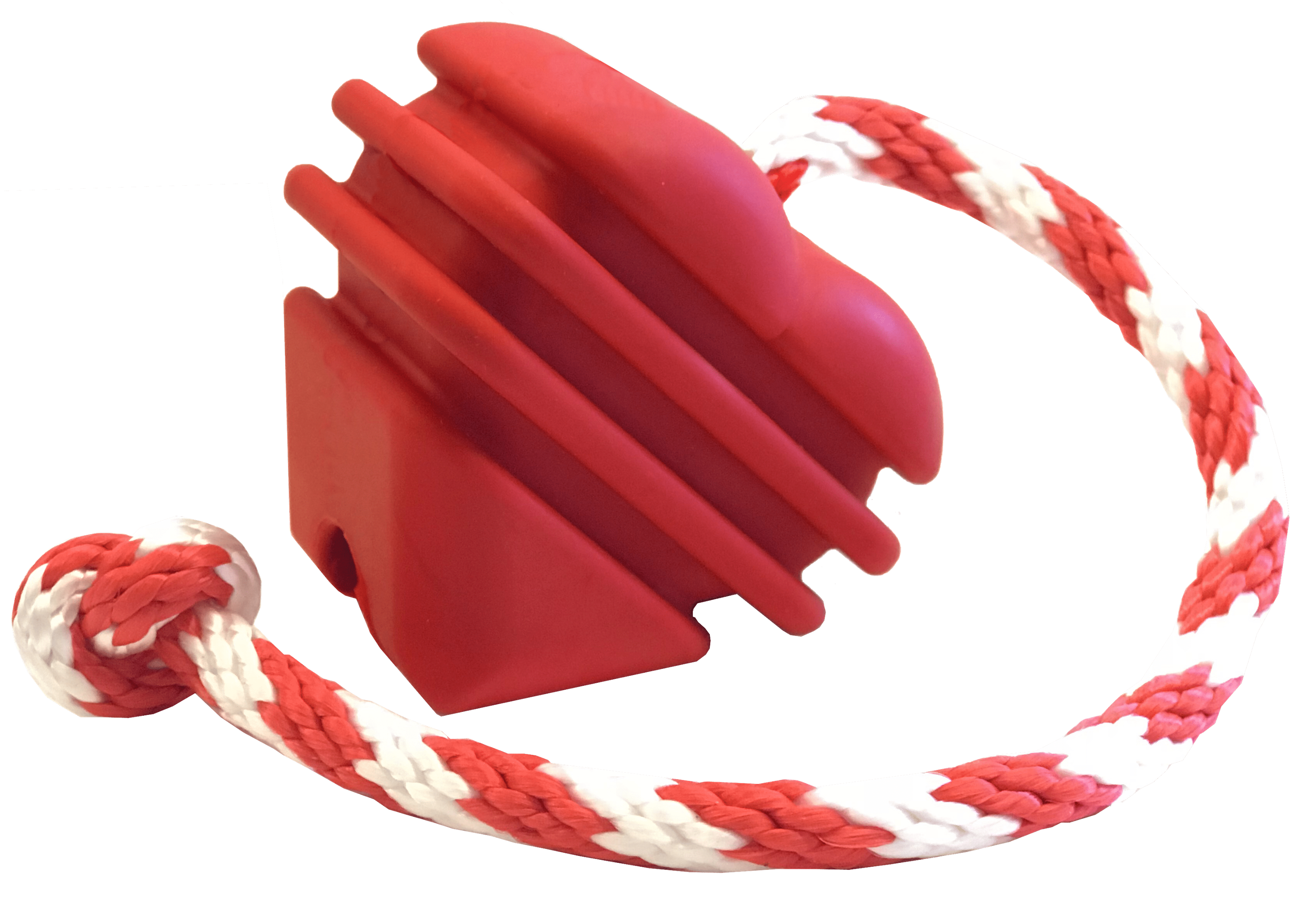 MKB Heart on a String Ultra-Durable Durable Rubber Chew Toy, Reward Toy, Tug Toy, and Retrieving Toy Image 1