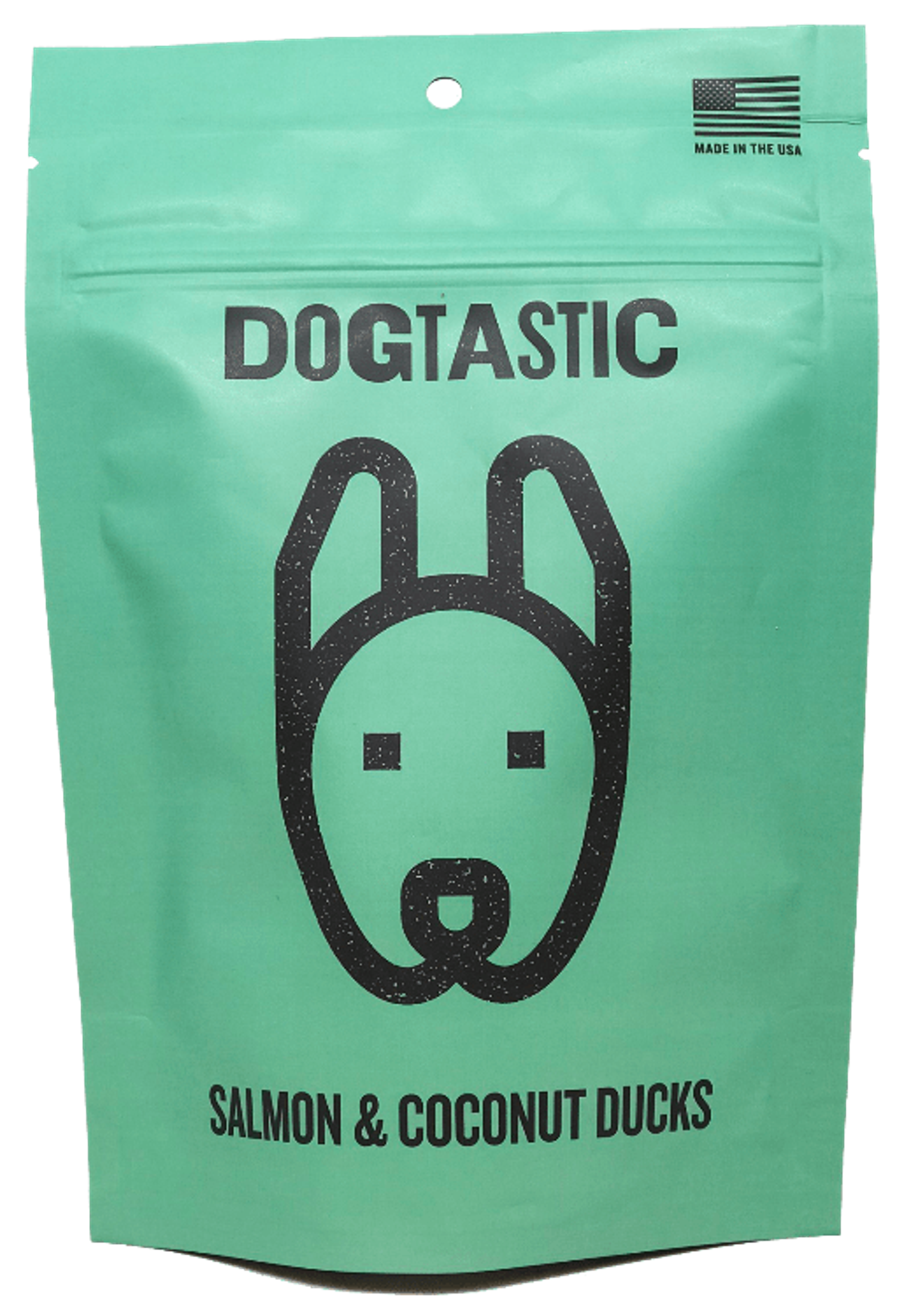 DT Dogtastic Salmon & Coconut Ducks Dog Treats Image 1