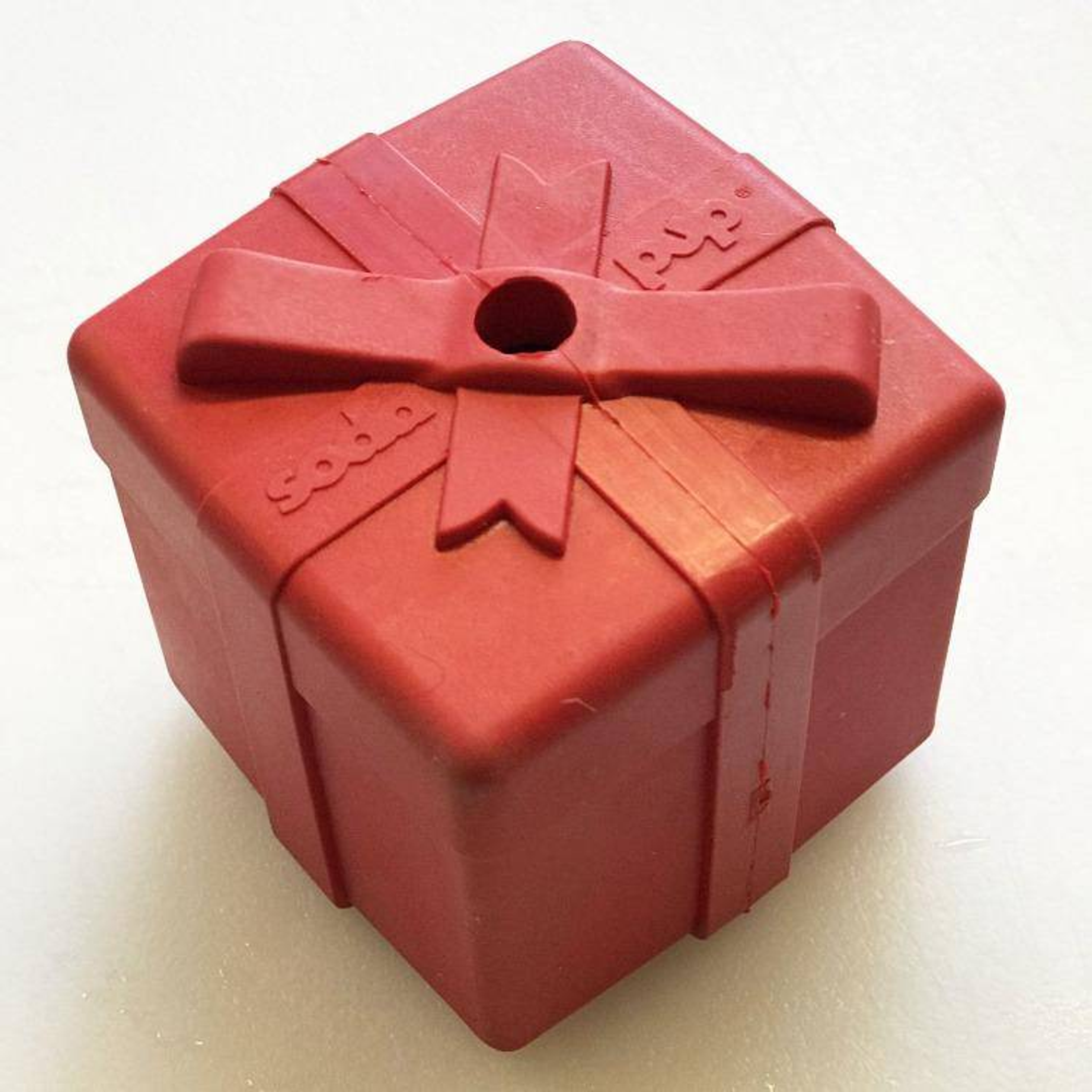 Chew Toy Treat Dispenser Durable Rubber Large 2.75 Inches Tall 2.75 Inches Wide 8.9 Ounces For Dogs 30-50 Pounds USA Made