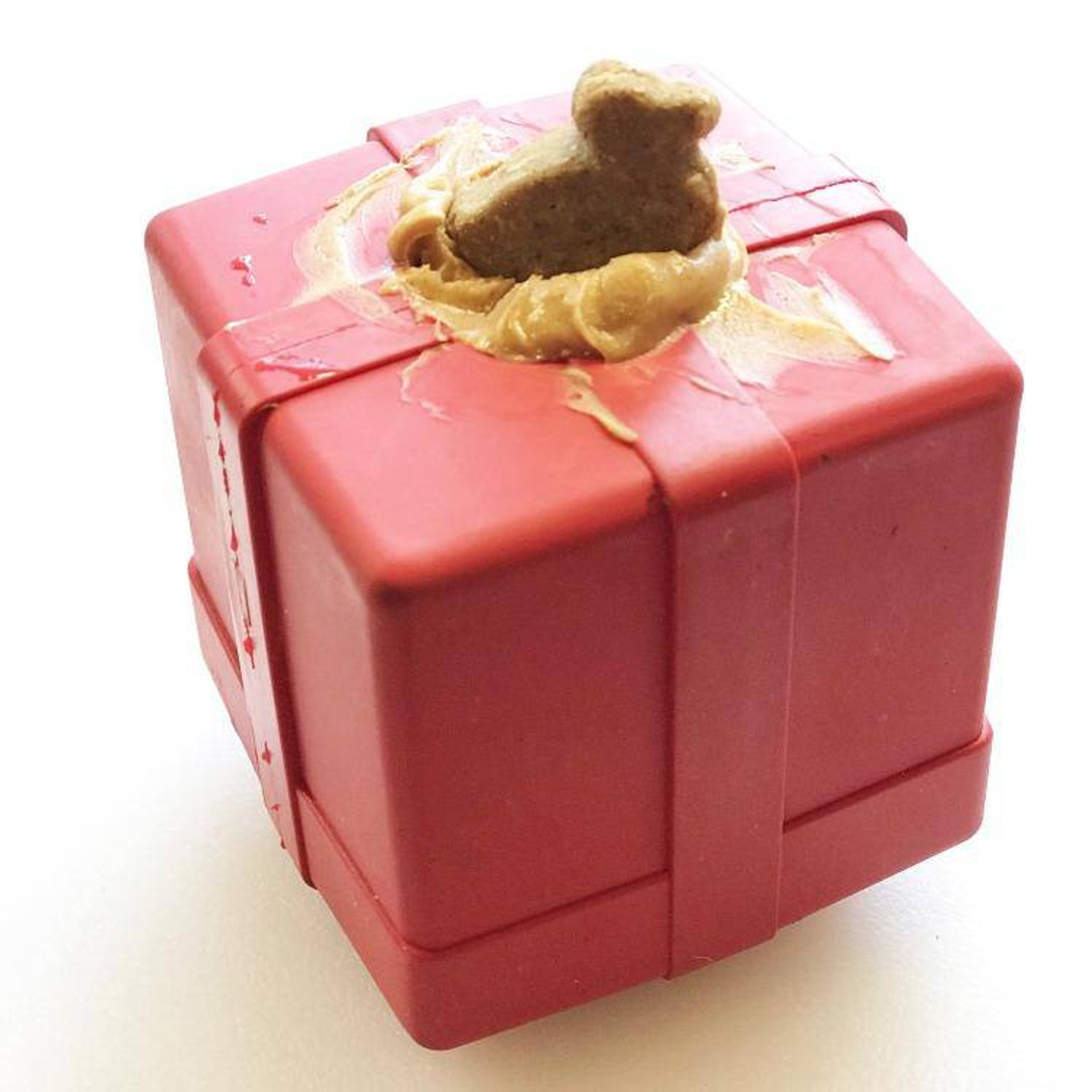 Chew Toy Treat Dispenser Durable Rubber Large 2.75 Inches Tall 2.75 Inches Wide 8.9 Ounces For Dogs 30-50 Pounds USA Made