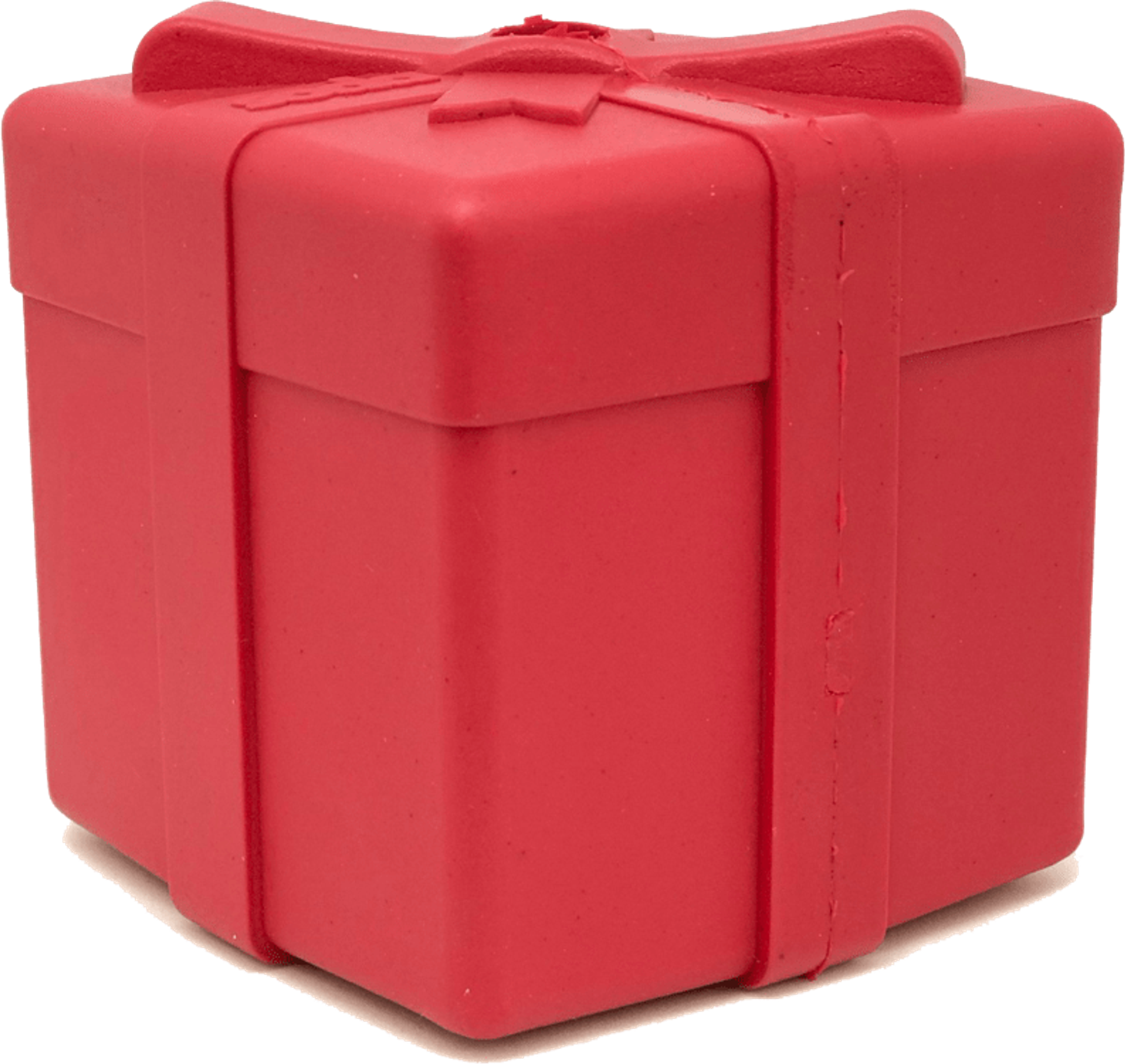 SP Gift Box Durable Rubber Chew Toy & Treat Dispenser Image 1