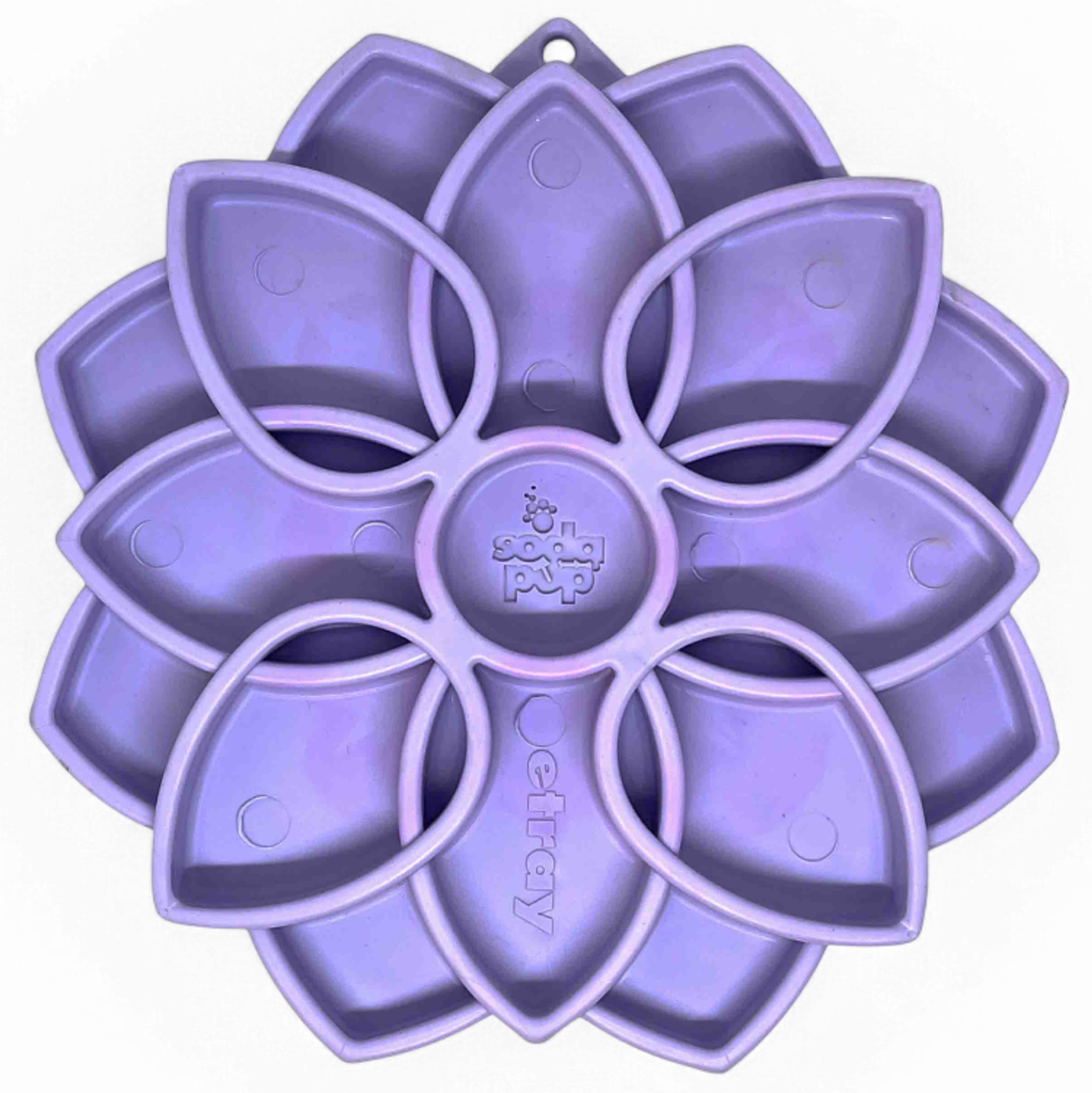 Mandala Softie eTray Shallow Slow Feeder Dog Bowl with Suction Cups