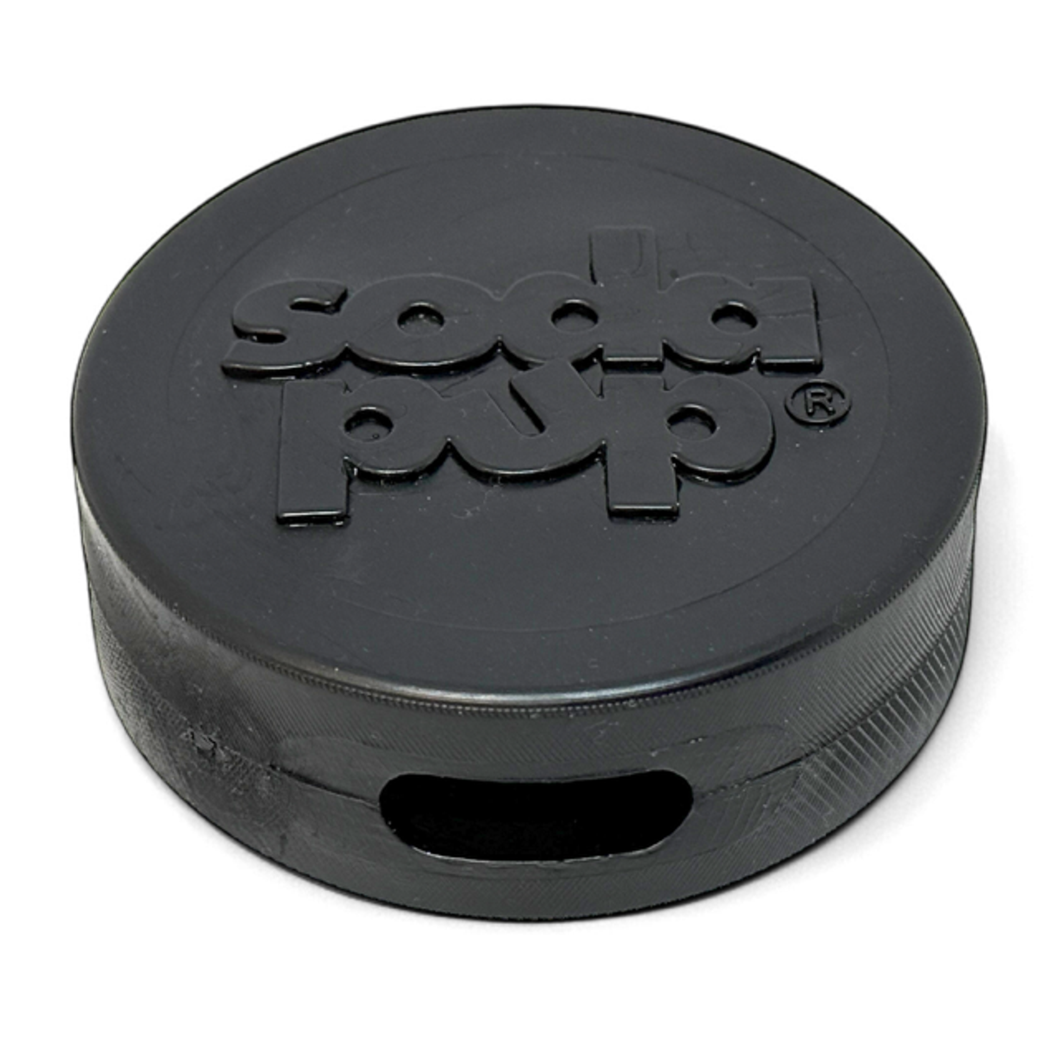 Hockey Puck Bully Stick Holder - Durable Rubber Treat Holder & Chew Toy