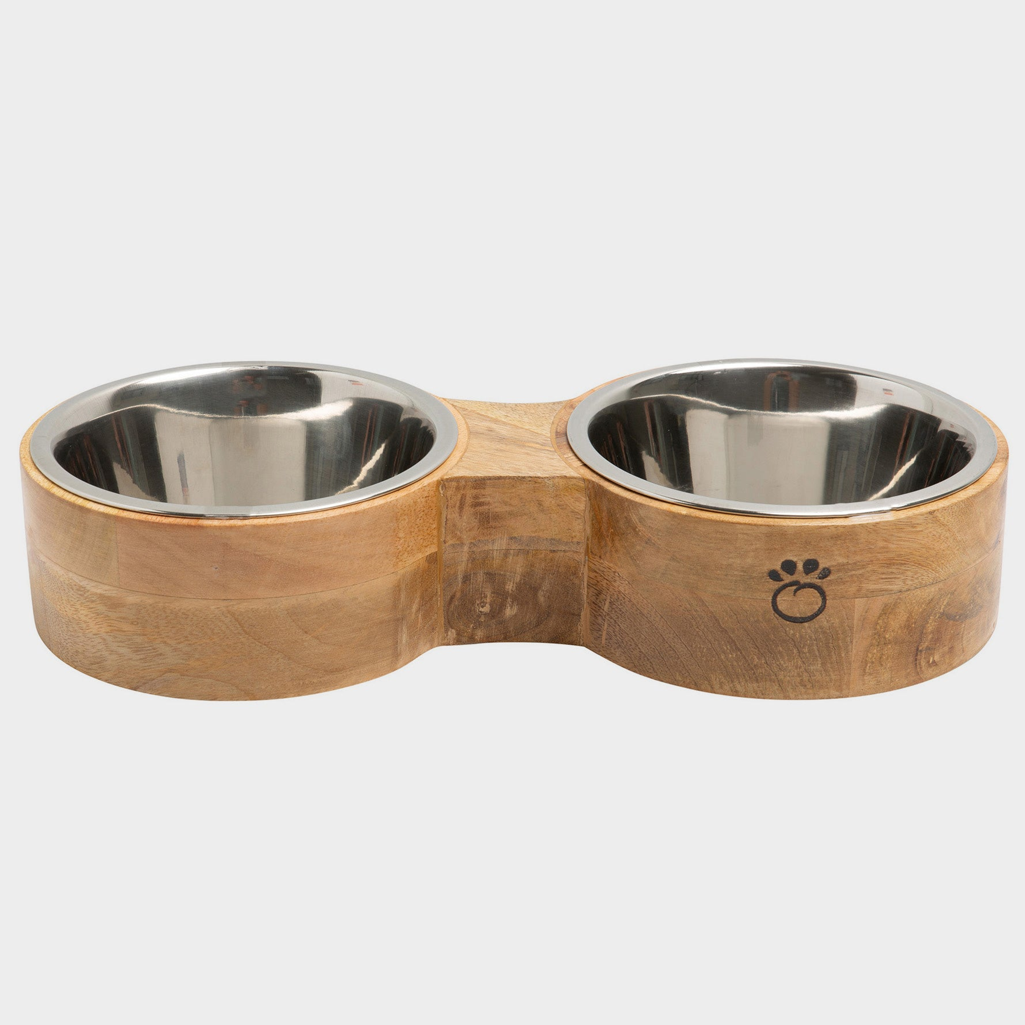 GF Pet Wood & Metal Feeder Double Diner Image 1