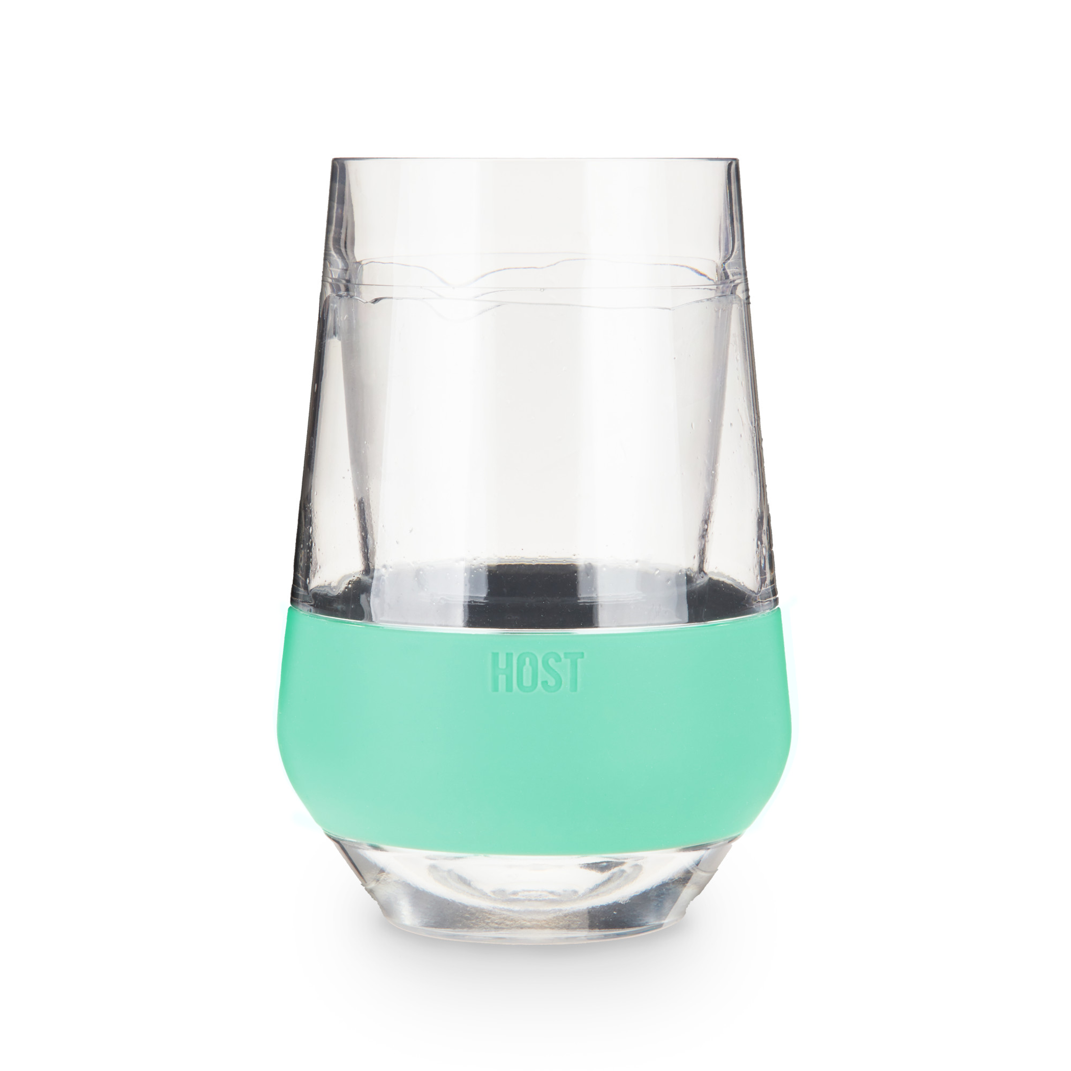 Cooling Cup Beverage Cooler Stemless 12 Ounces Insulated Silicone Band Hand Wash Only