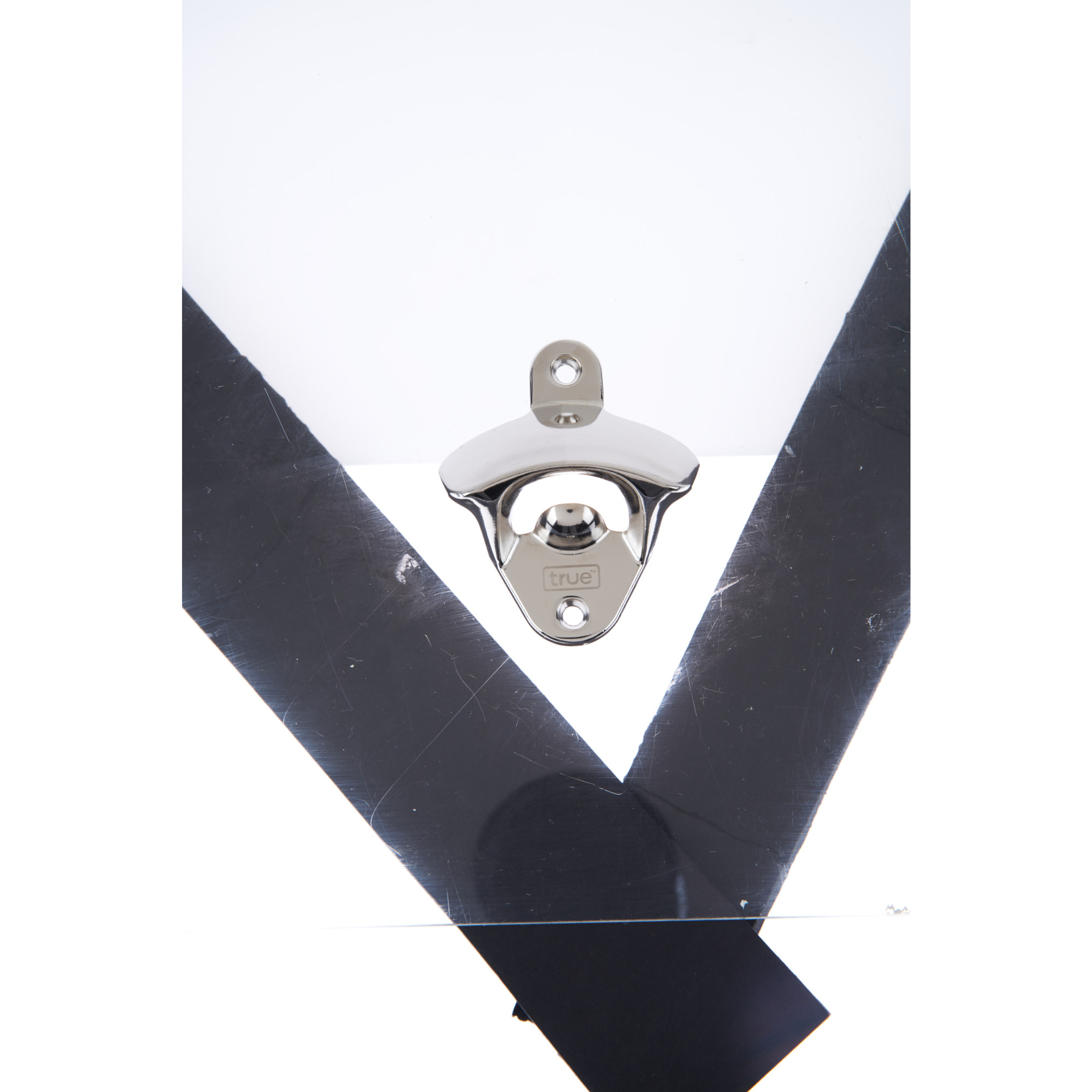 Bottle Opener Wall-Mounted Polished Metal Modern Look Screws Included Kitchen Patio Usage