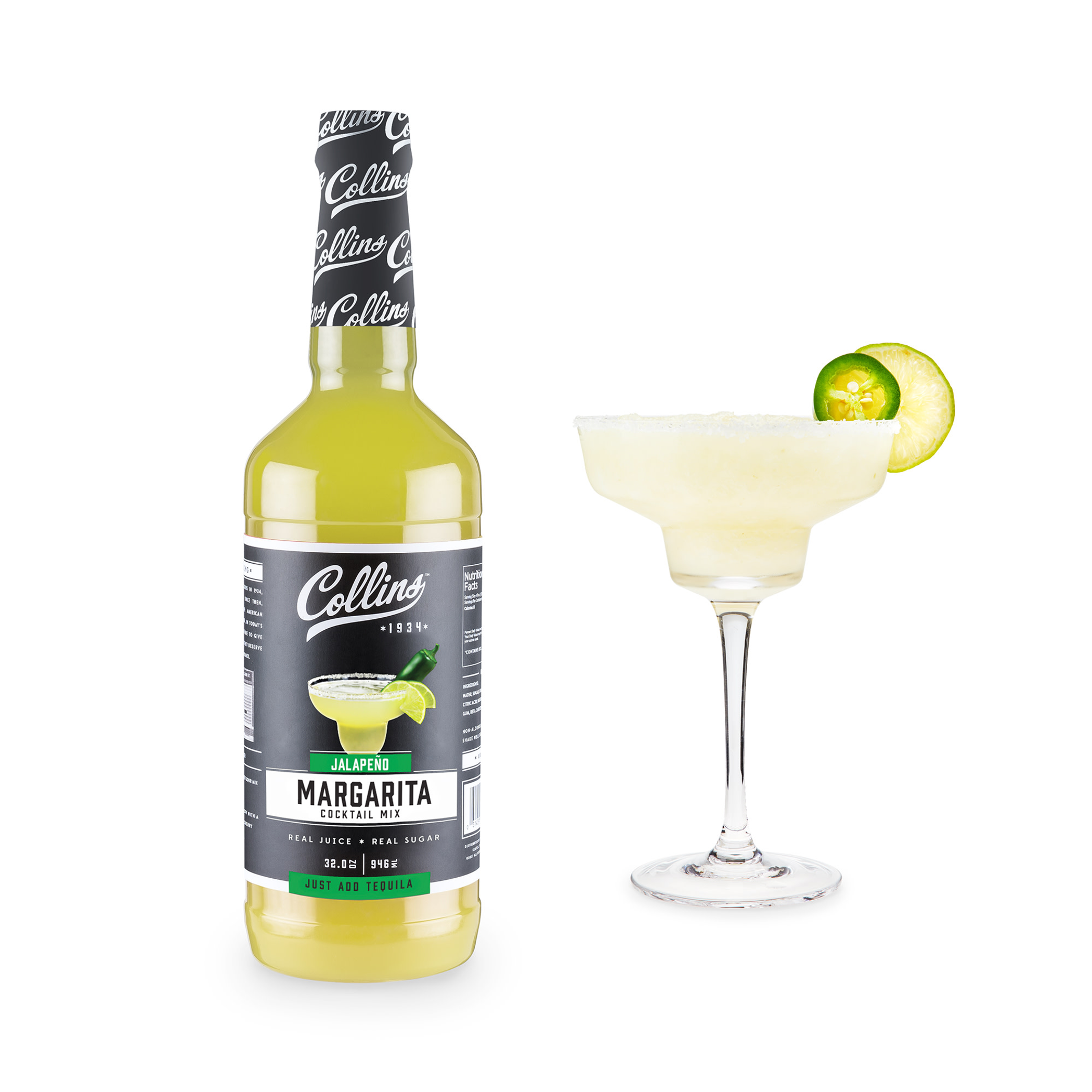 Cocktail Mix Margarita Main Function Jalapeno Flavored Ingredients Real Sugar 32 oz Quality