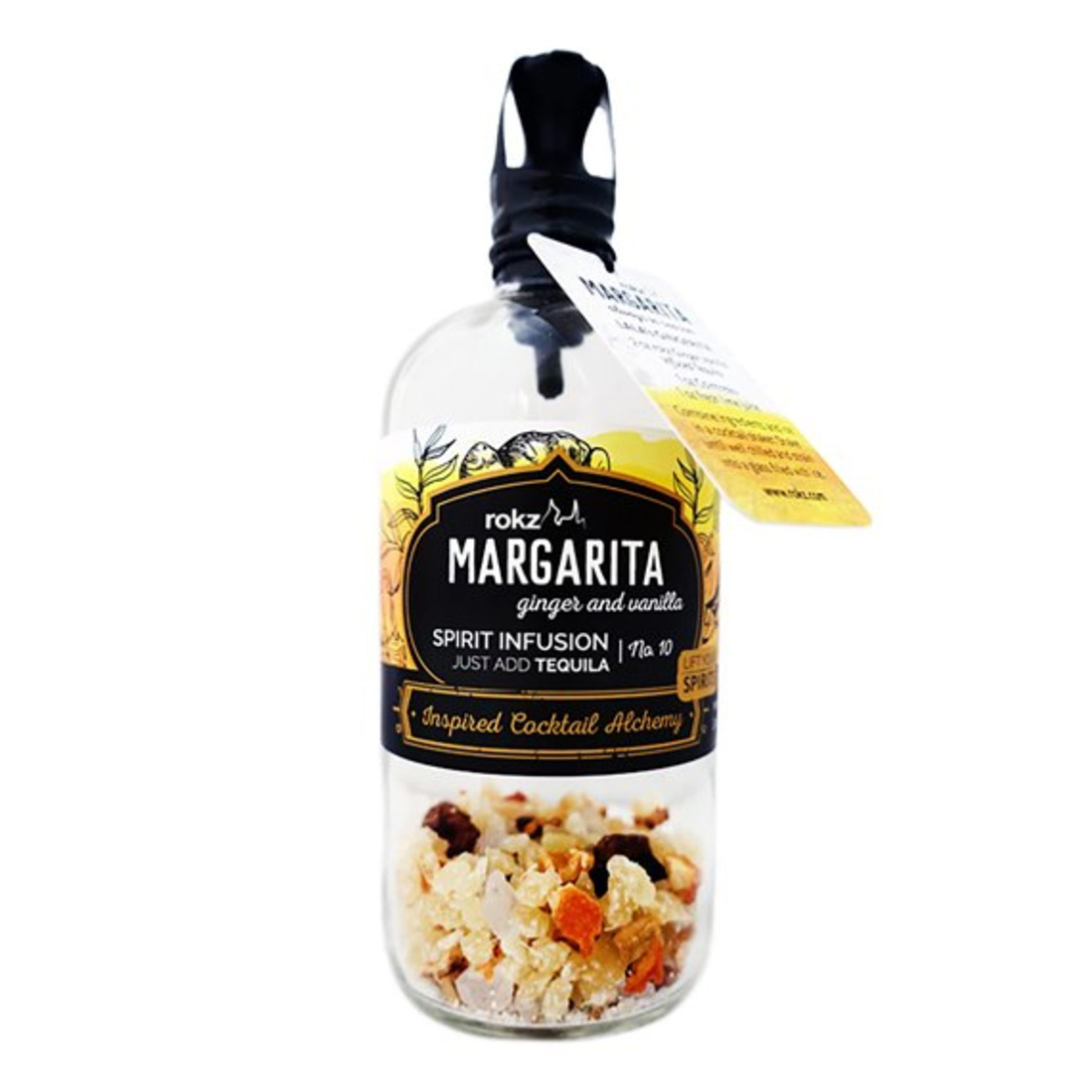Infusion Bottle Flavoring System 16 oz Natural Ingredients Screened Pourer Compatible with Vodka Rum Tequila and Gin