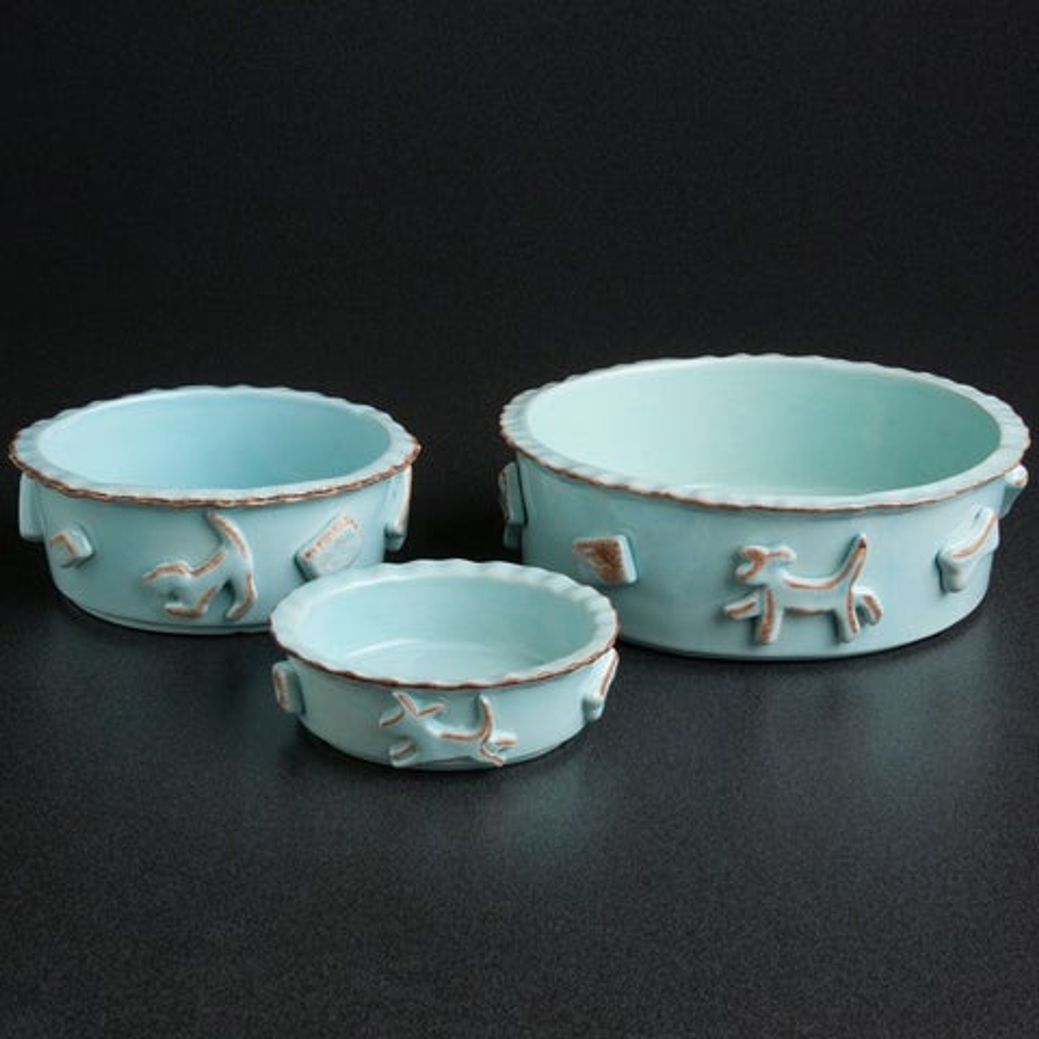 Carmel Ceramica Dog Food/Water Bowl Image 1