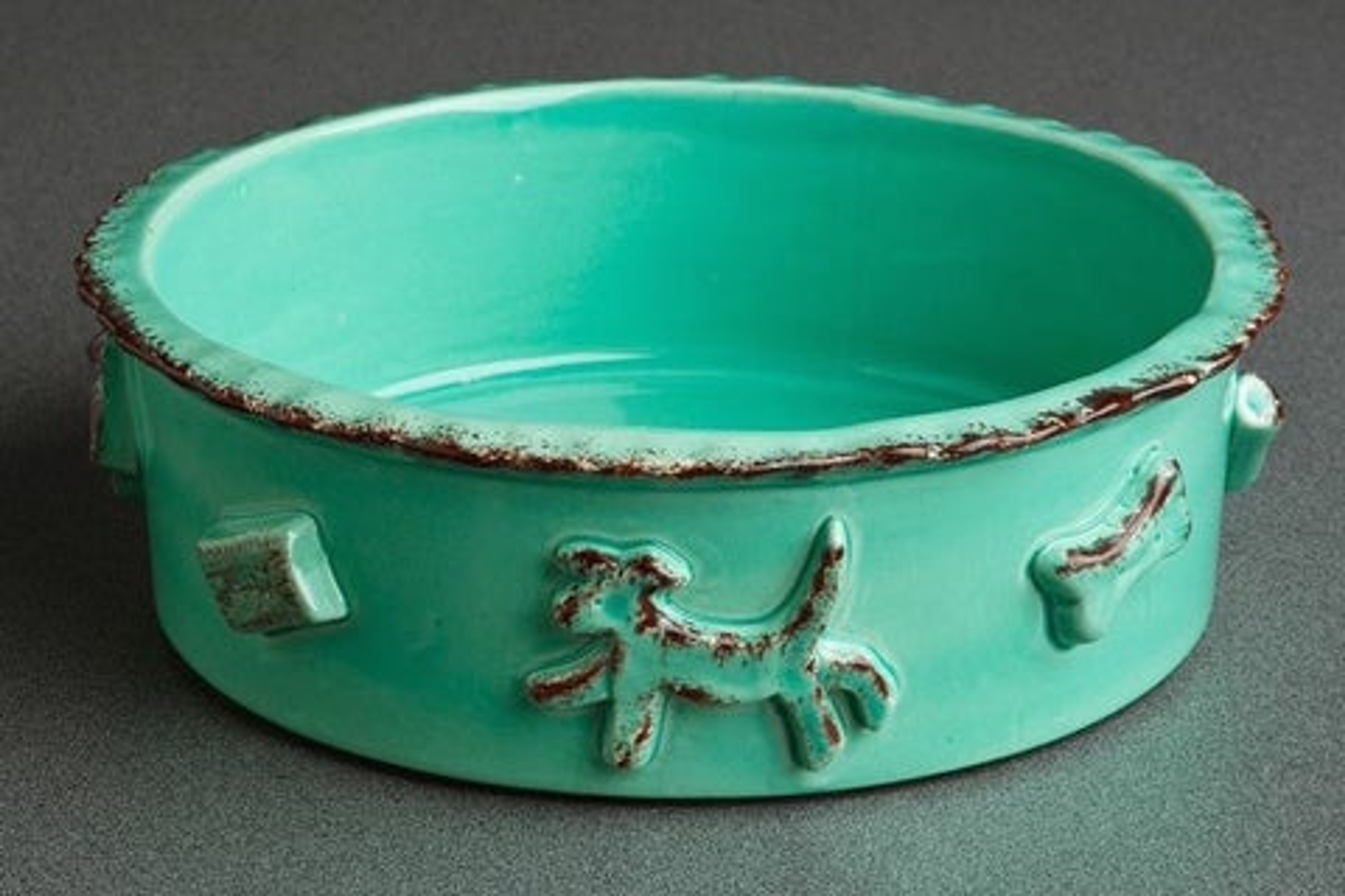 Carmel Ceramica Dog Food/Water Bowl Image 1