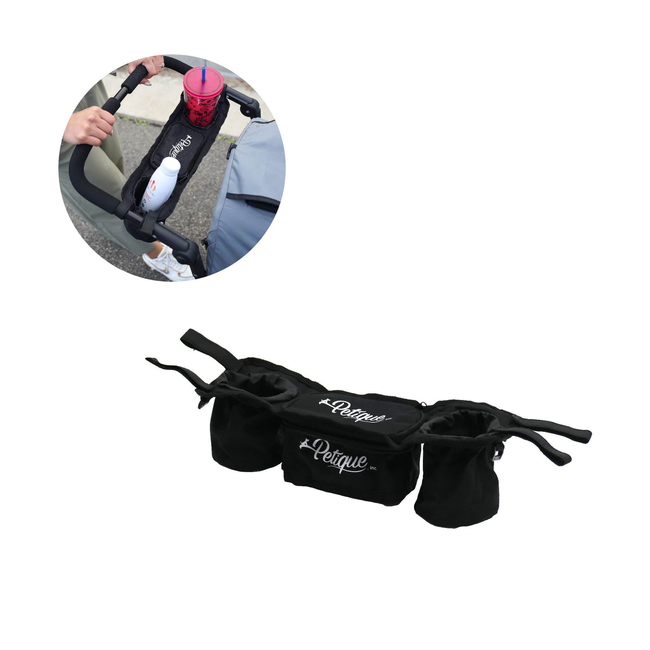 Portable Stroller Organizer w/ Cup Holder Tray Image 1