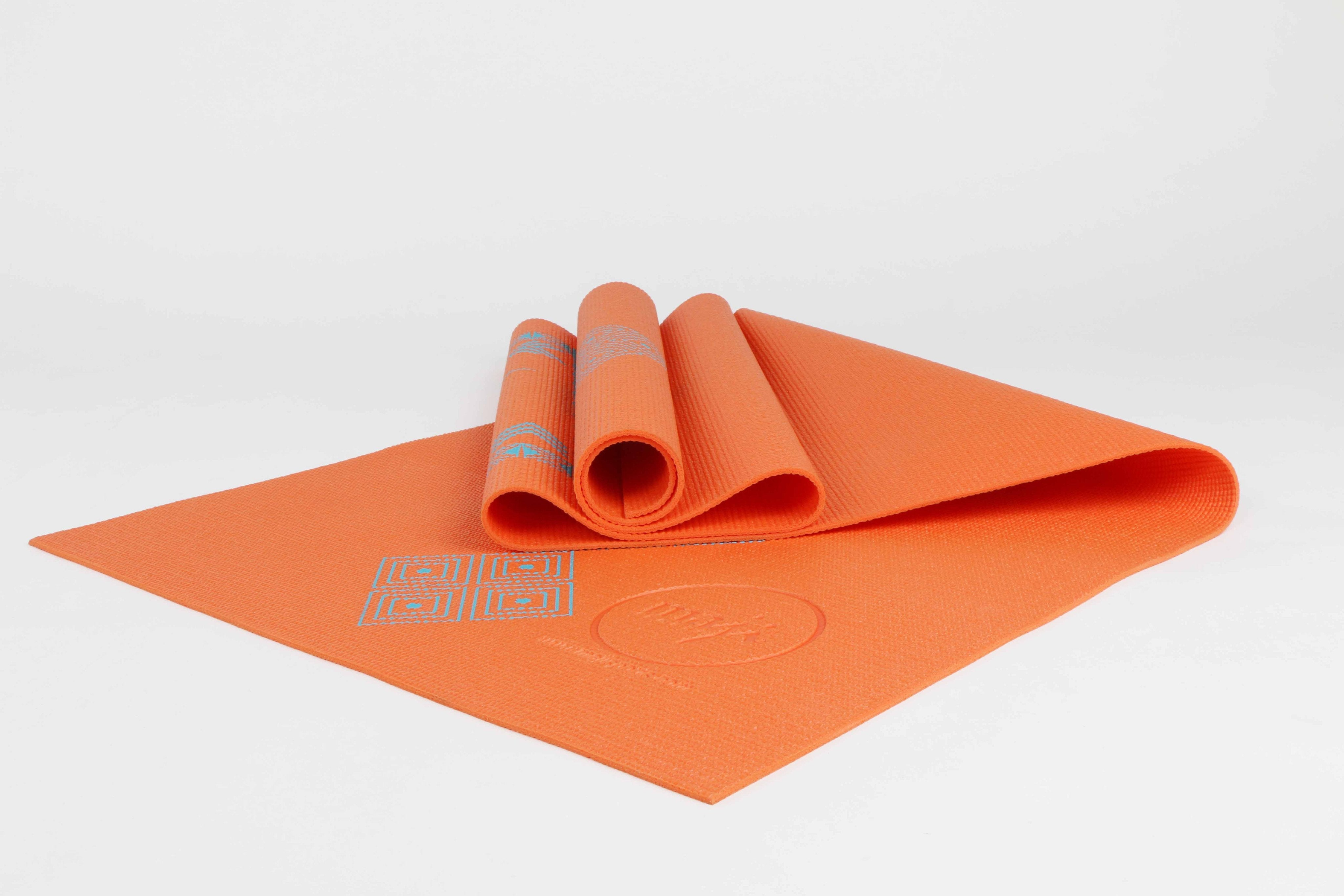 Mat de Yoga de PVC Impreso Tamaño 24 x 75 x 5mm Ecológico Antideslizante con Espuma Burbujas y Puntos Grabados para Estabilidad y Tracción