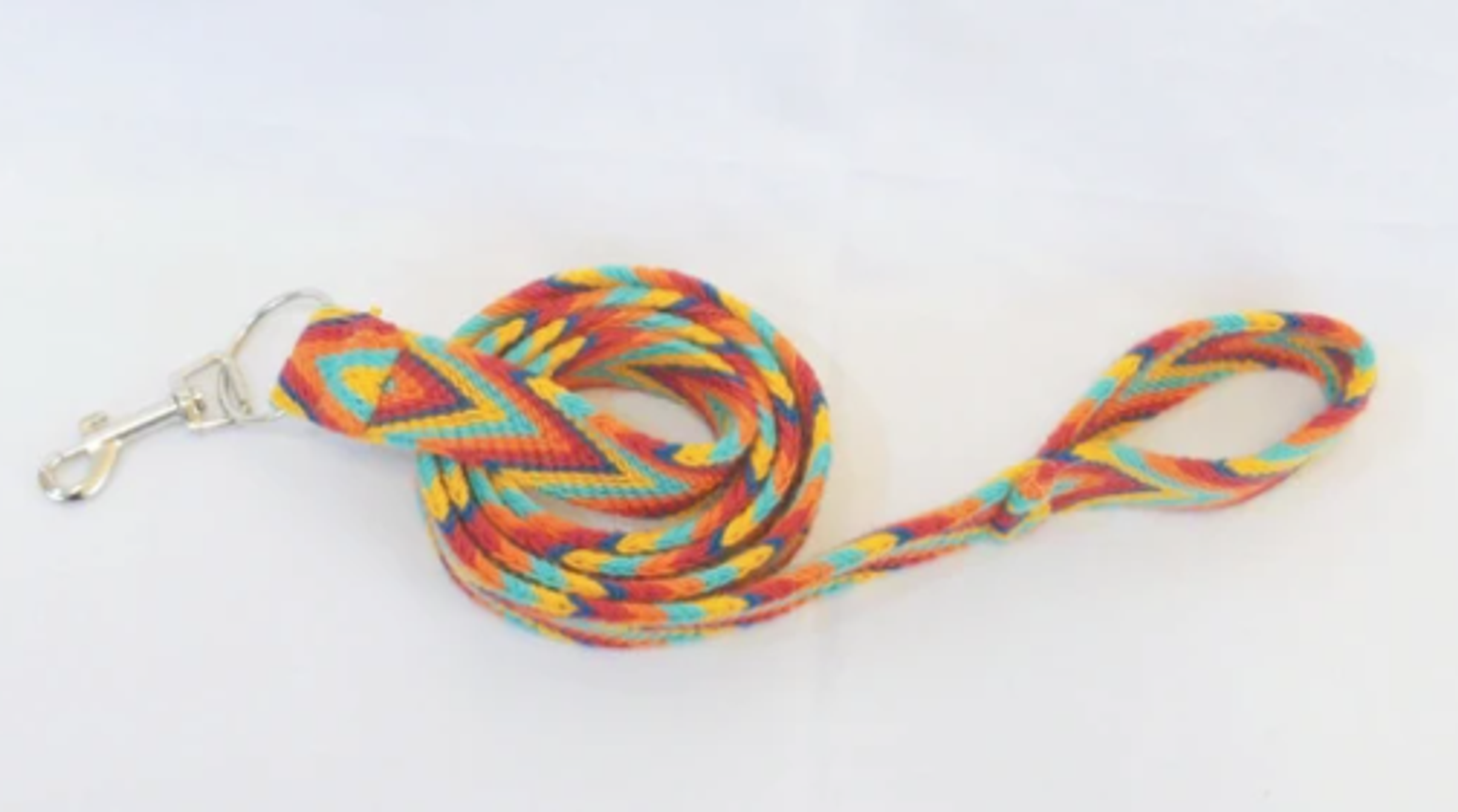 Multicolor Handmade Wayuu Pet Leash Image 1