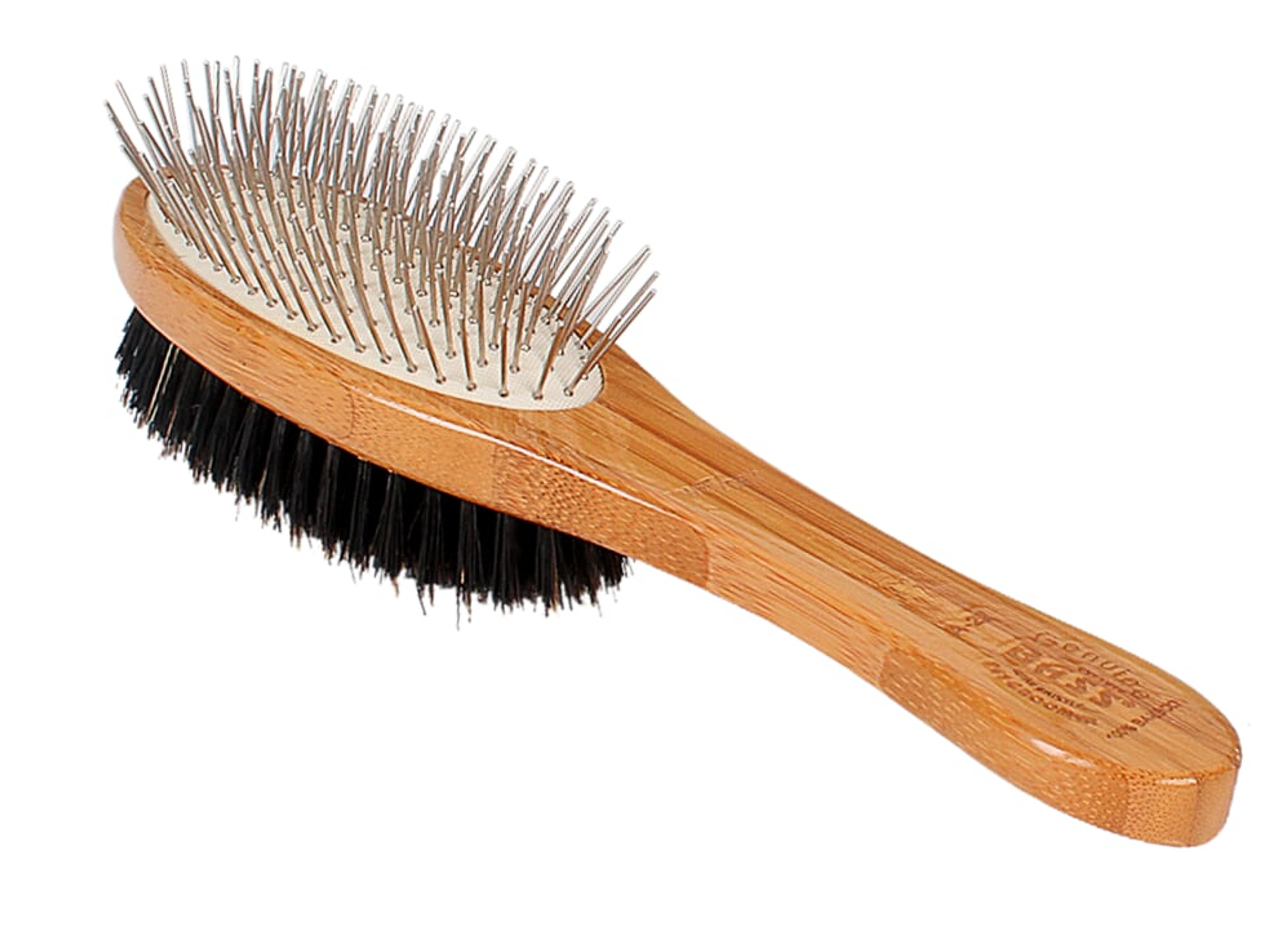 Bass Brushes- Dual Sided Pet Brush Oval Style Image 1