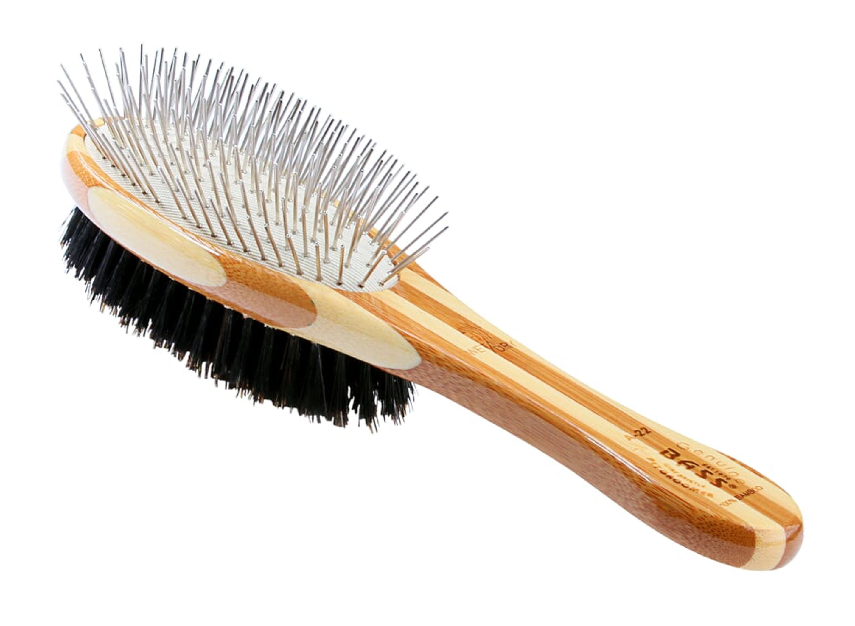 Bass Brushes- Dual Sided Pet Brush Oval Style Image 1