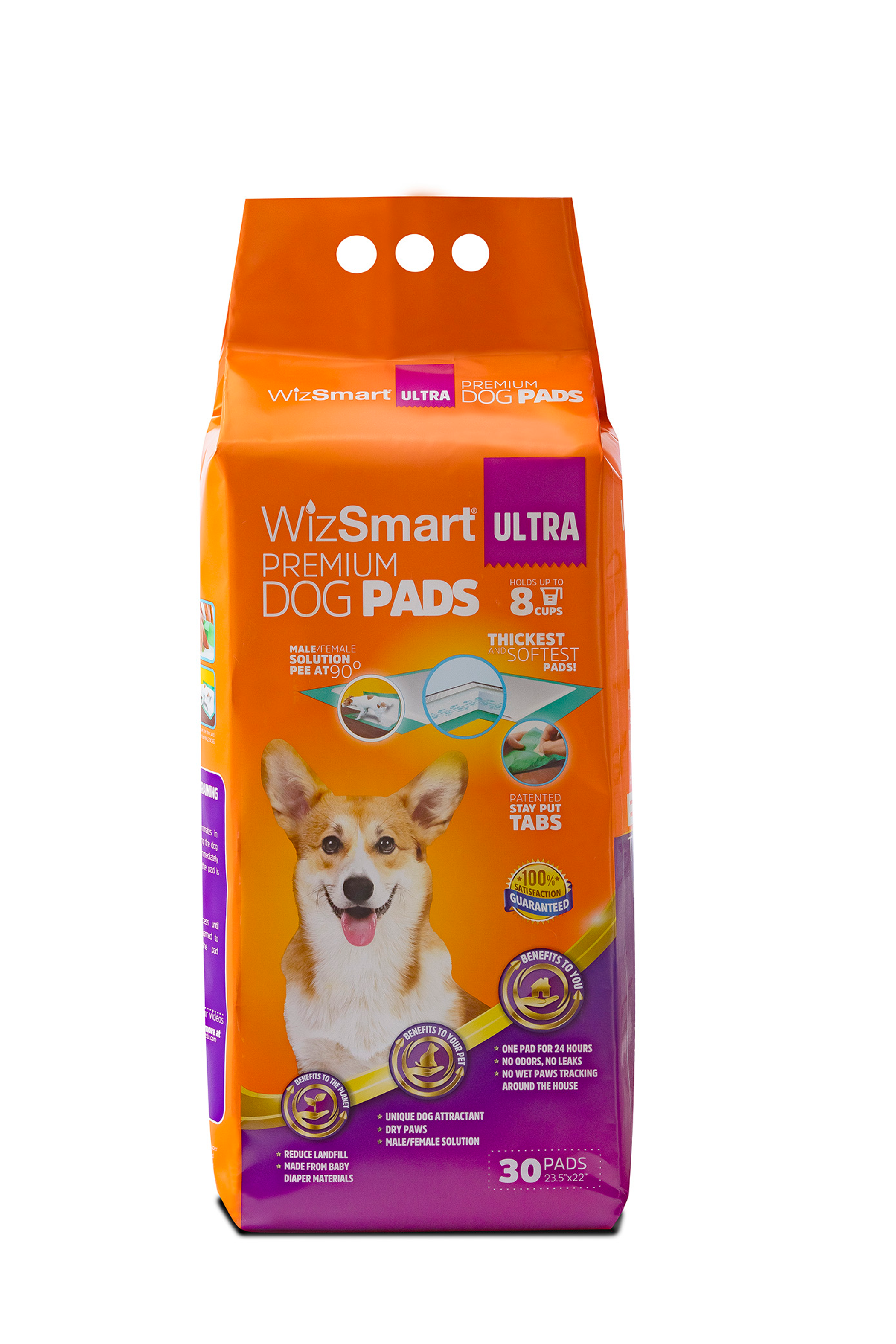 WizSmart All Day Dry Dog Pads Ultra 30 Count Image 1