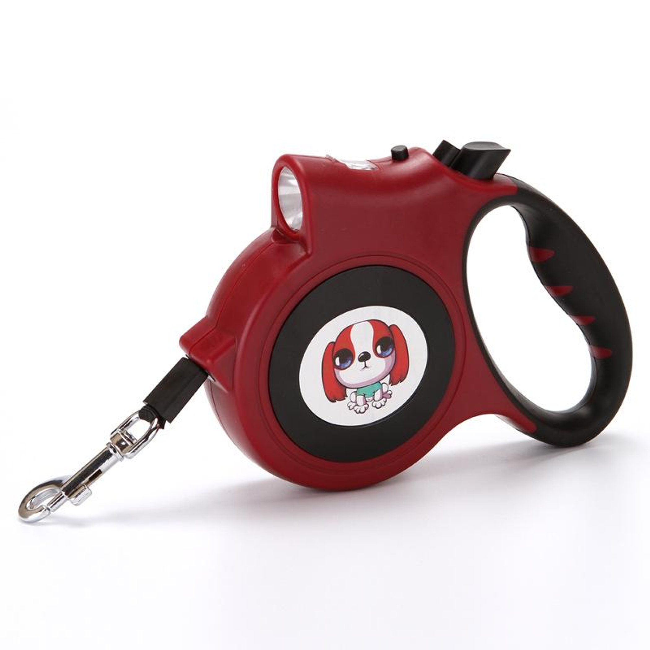 LED Lighted Retractable Nylon Dog Leash Image 1