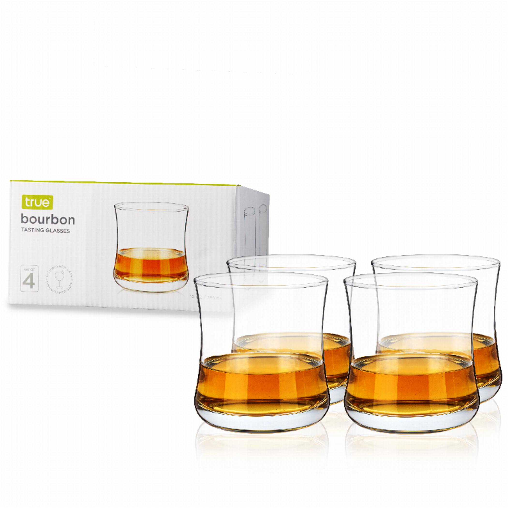 Bourbon Glasses Set Drinkware Enhance Aroma Striking Curves Set Of 4 Perfect For Home Bar