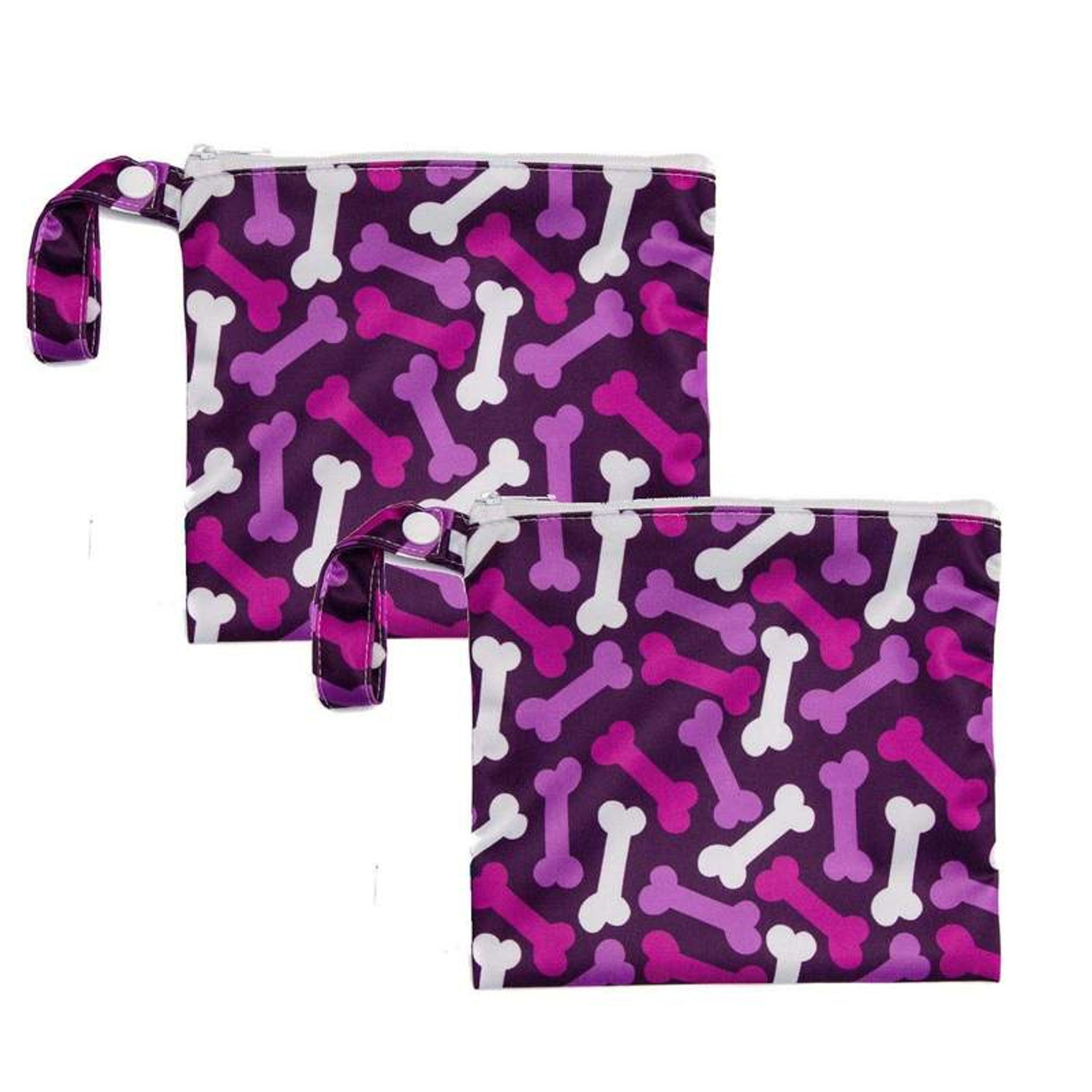 Pink-Purple Bone Yucky Puppy Dog Poop Bag Holders- Standard Size Image 1