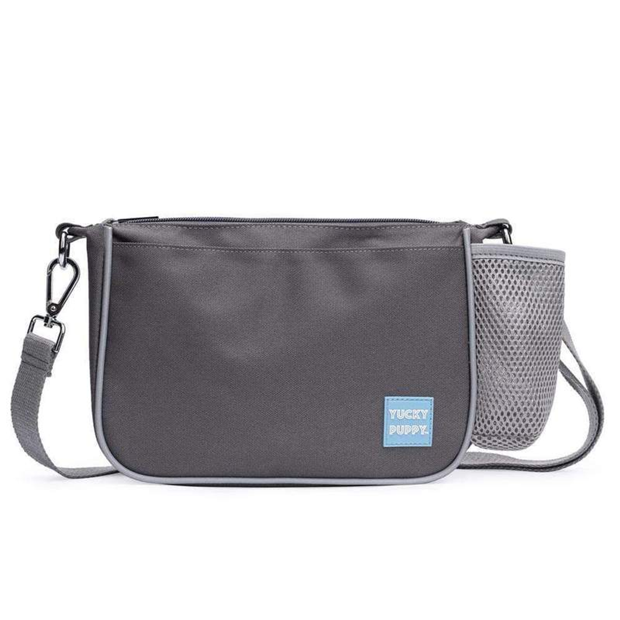 Black + Gray Yucky Puppy crossbody dog walking bag Image 1