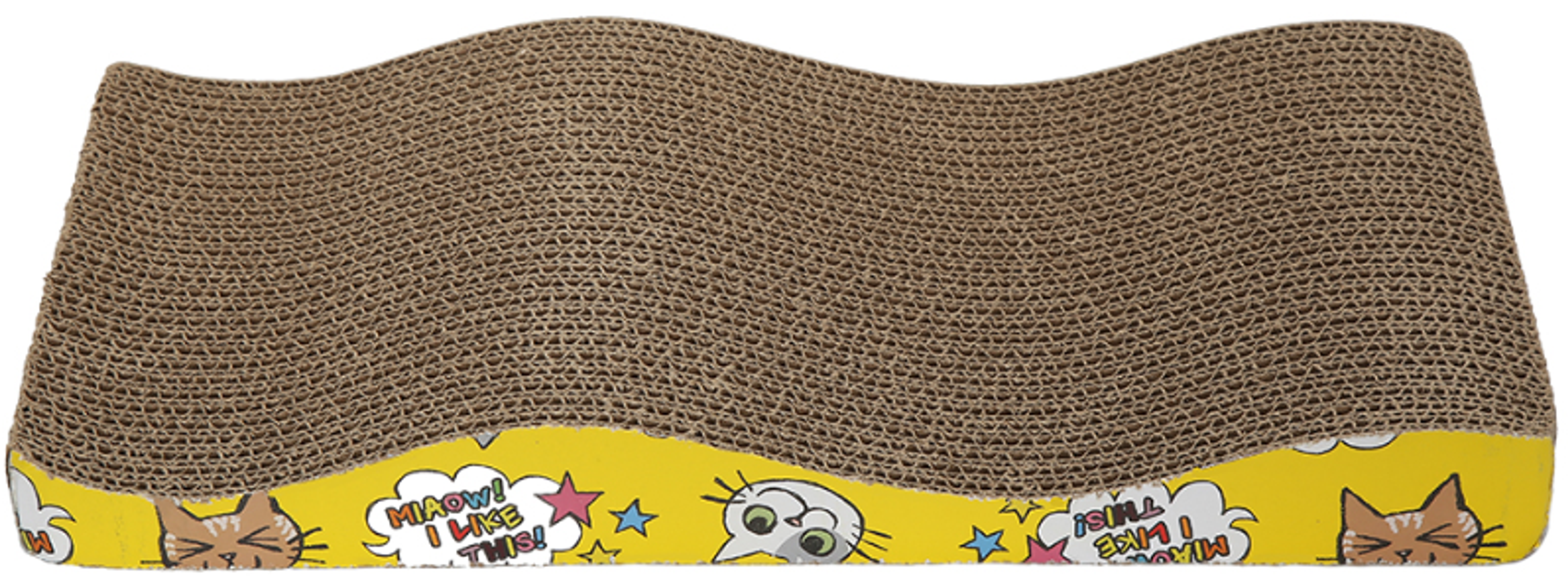 Wavy Rectangular Cat Scratching Board Image 1