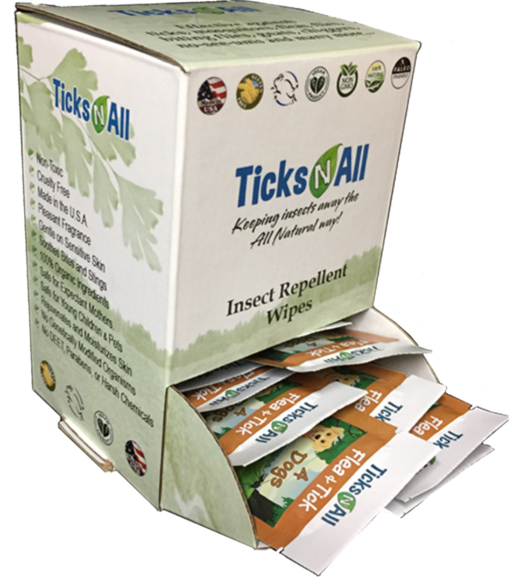 All Natural Flea and Tick Wipes 4-Dogs (50 count.) Image 1