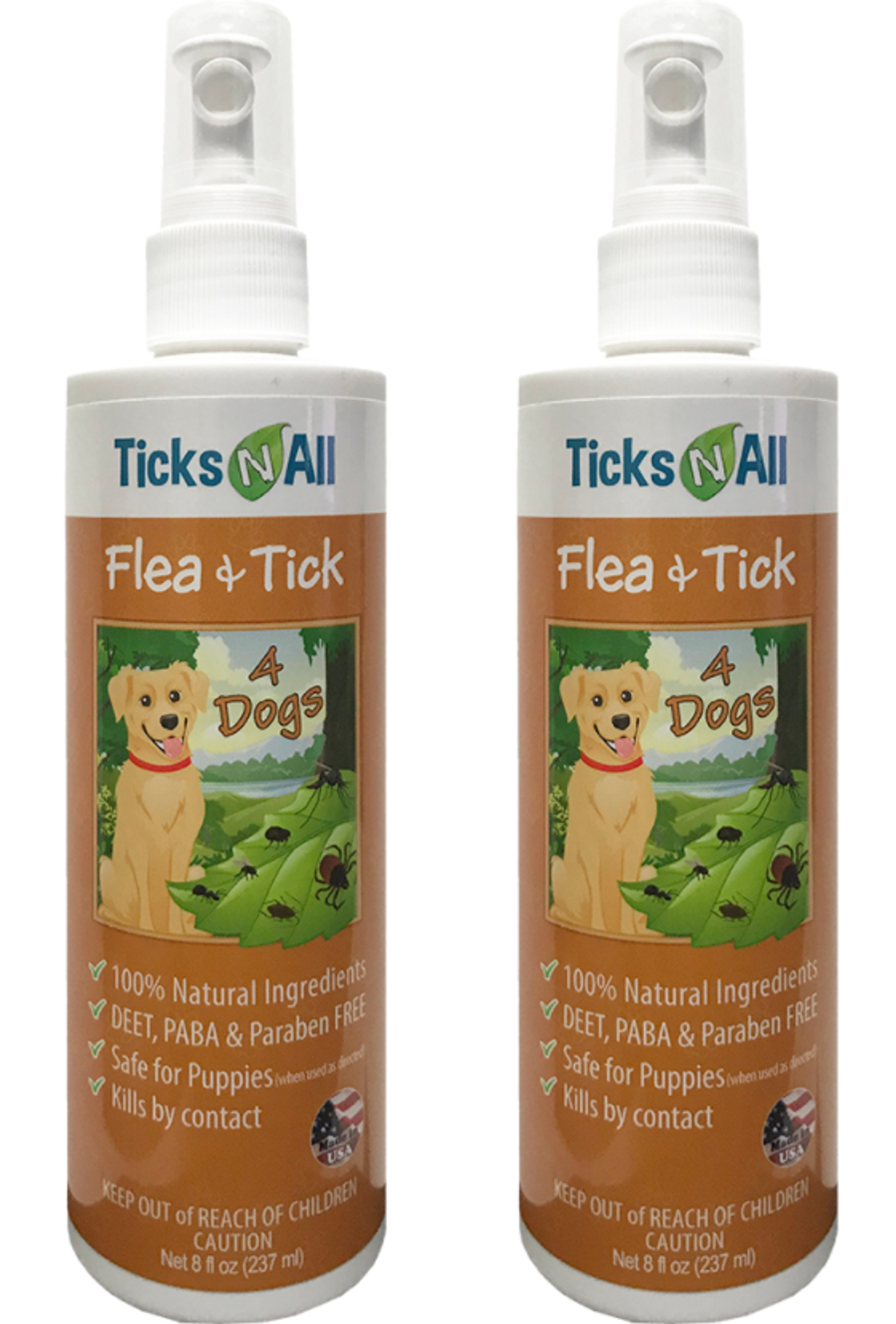 All Natural Flea & Tick 4 Cats 8oz (2 pack) Image 1