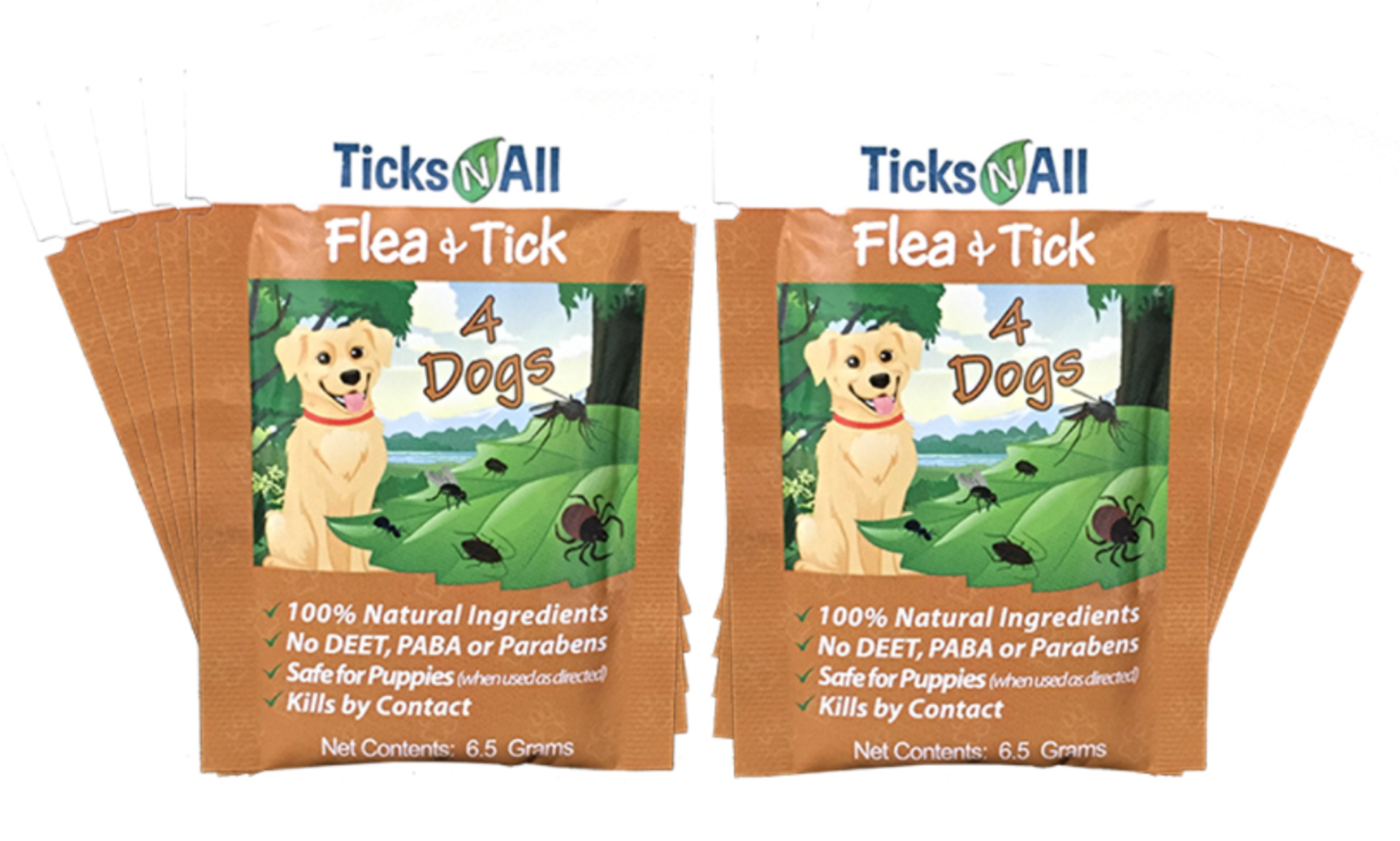 All Natural Flea and Tick Wipes 4-Dogs (10 count.) Image 1