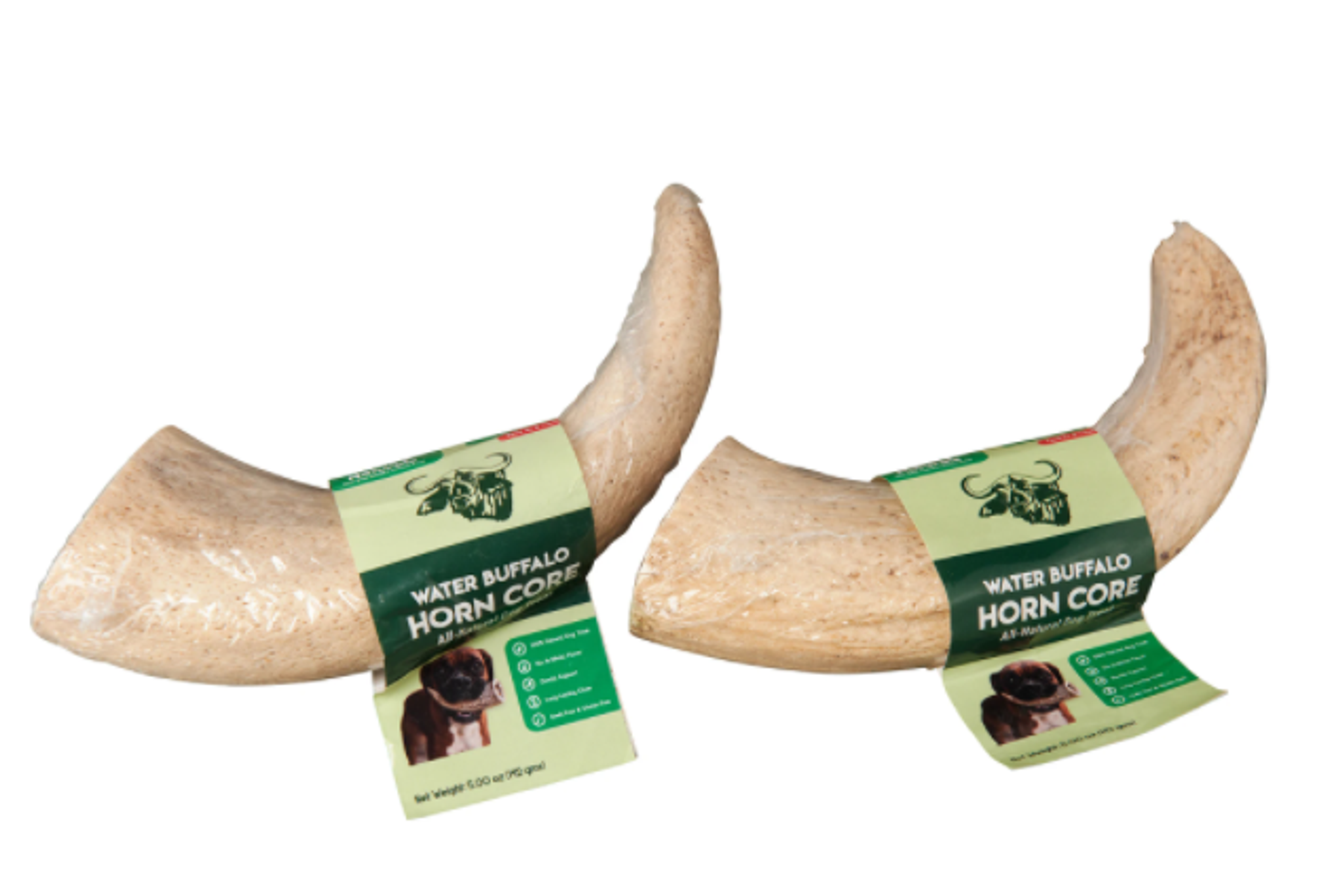 WATER BUFFALO HORN CORE-Horn Inner Part-100% Natural, High Protein, Long-Lasting, Grain-Free, Gluten-Free, Low-Fat, Dog Dental Treats & Chews-2 COUNT-10 oz Image 1