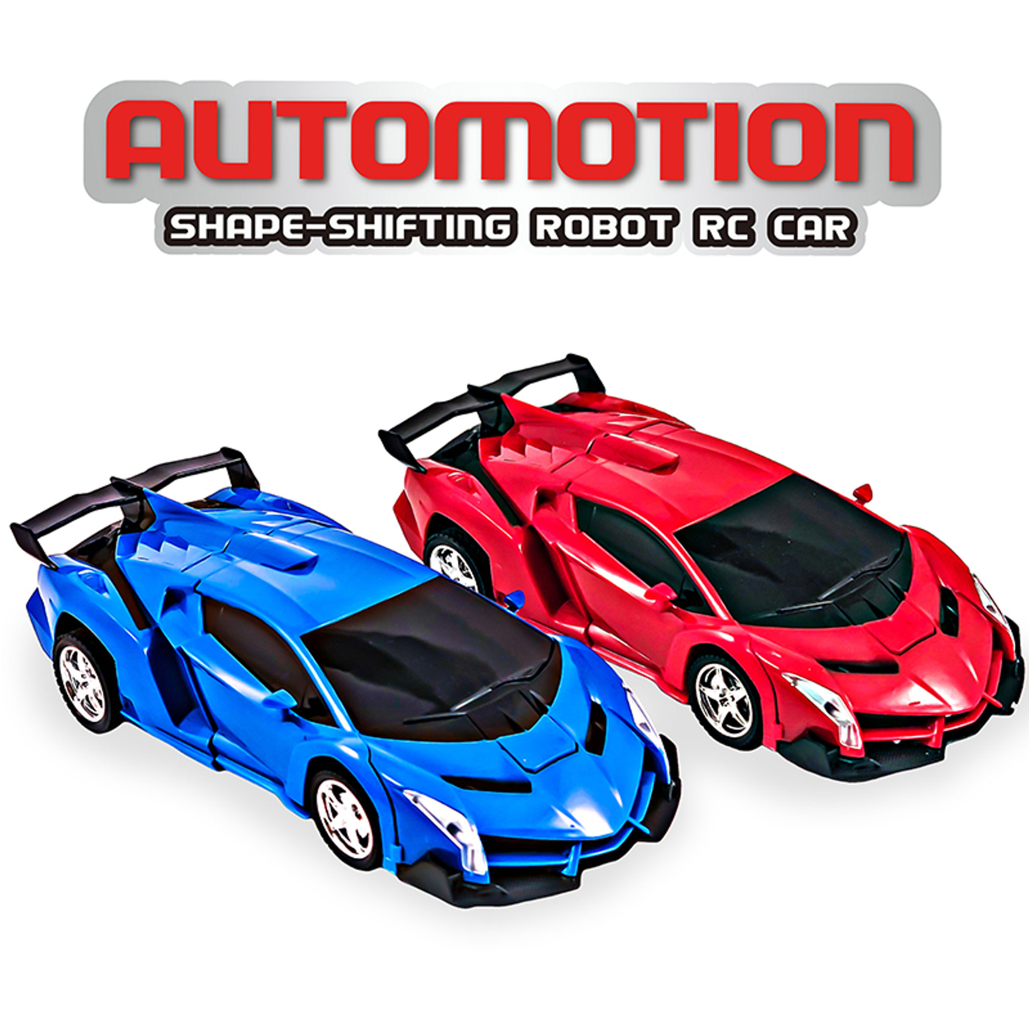R/C Car Robot Shape-Shifting Remote Control 9 Inch Red Blue 2.4 GHz 3.7V Battery Included