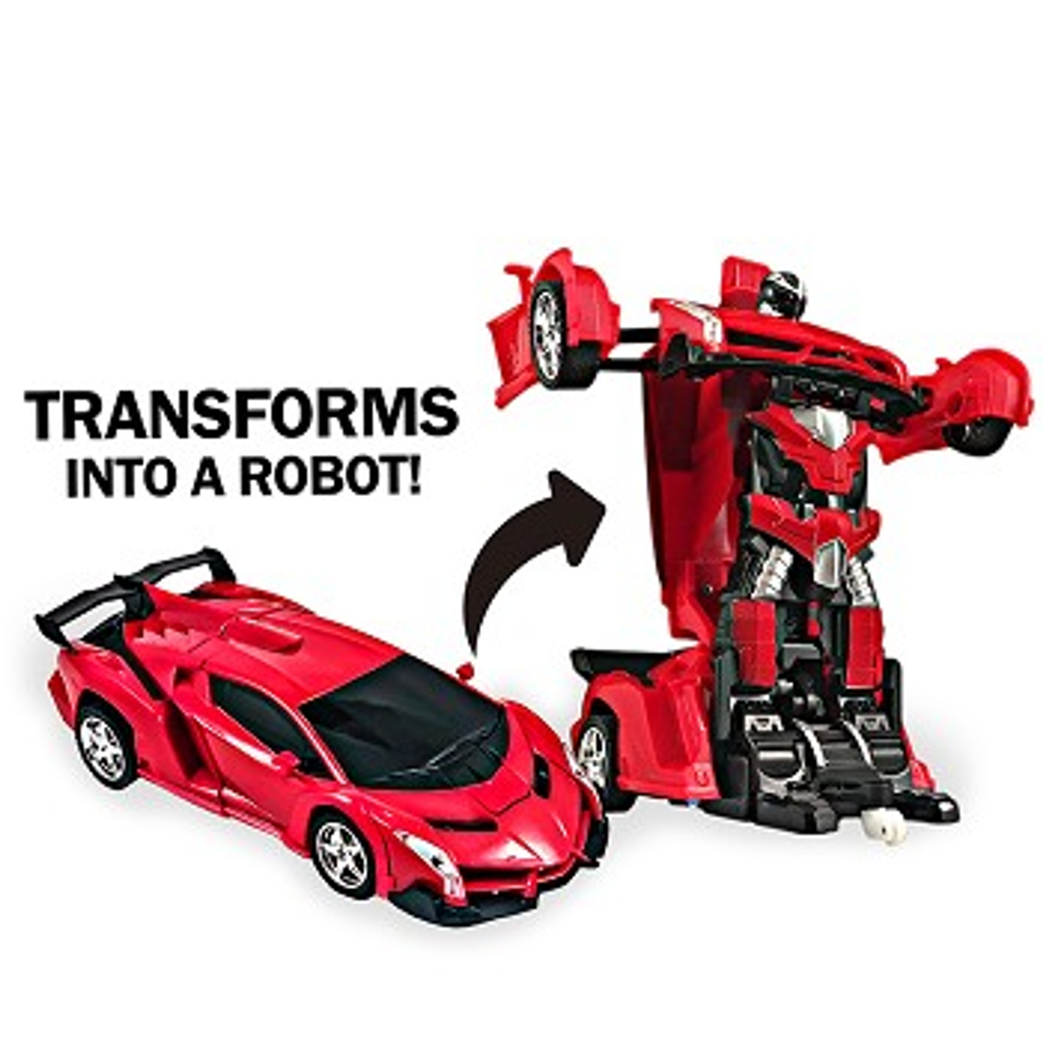 R/C Car Robot Shape-Shifting Remote Control 9 Inch Red Blue 2.4 GHz 3.7V Battery Included