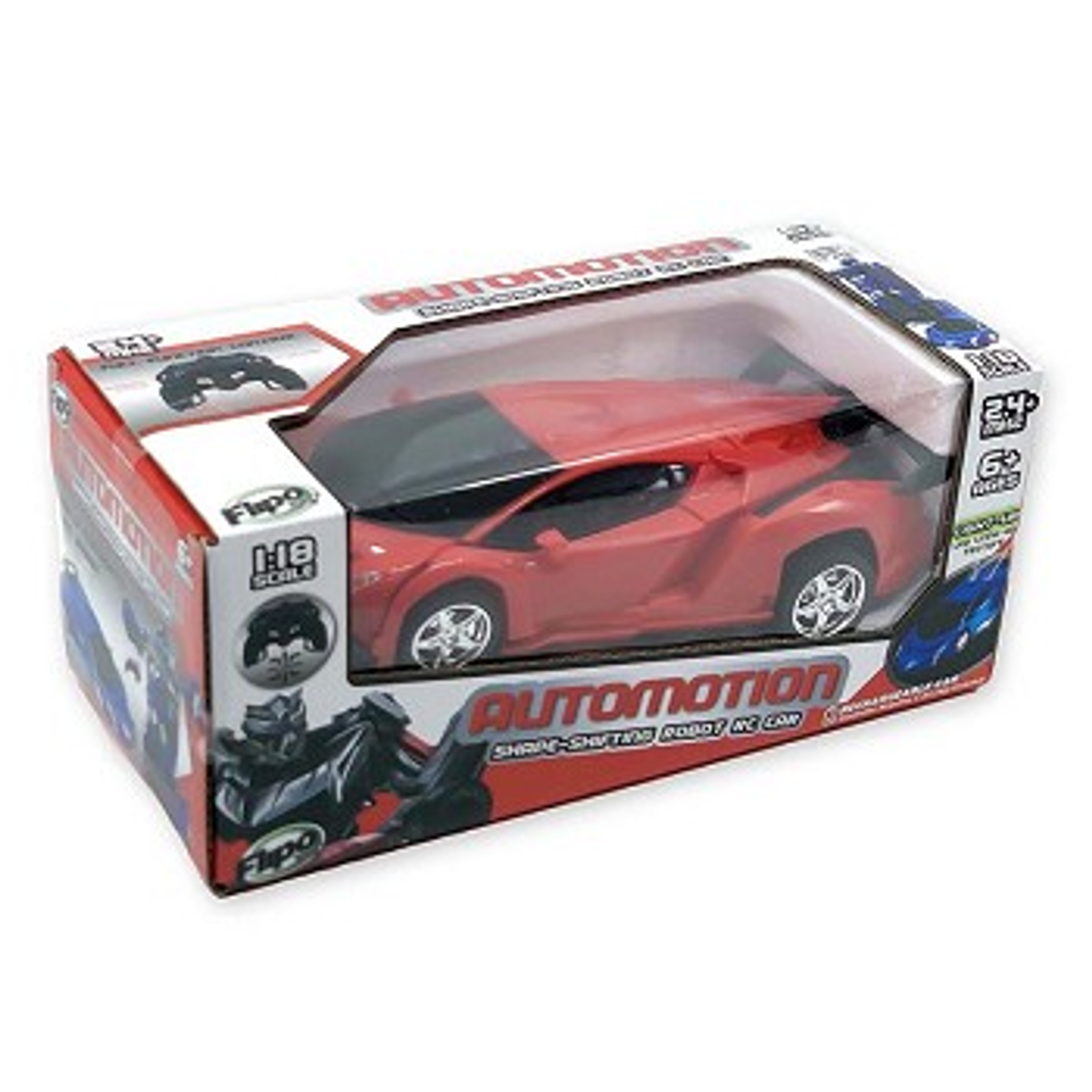 R/C Car Robot Shape-Shifting Remote Control 9 Inch Red Blue 2.4 GHz 3.7V Battery Included