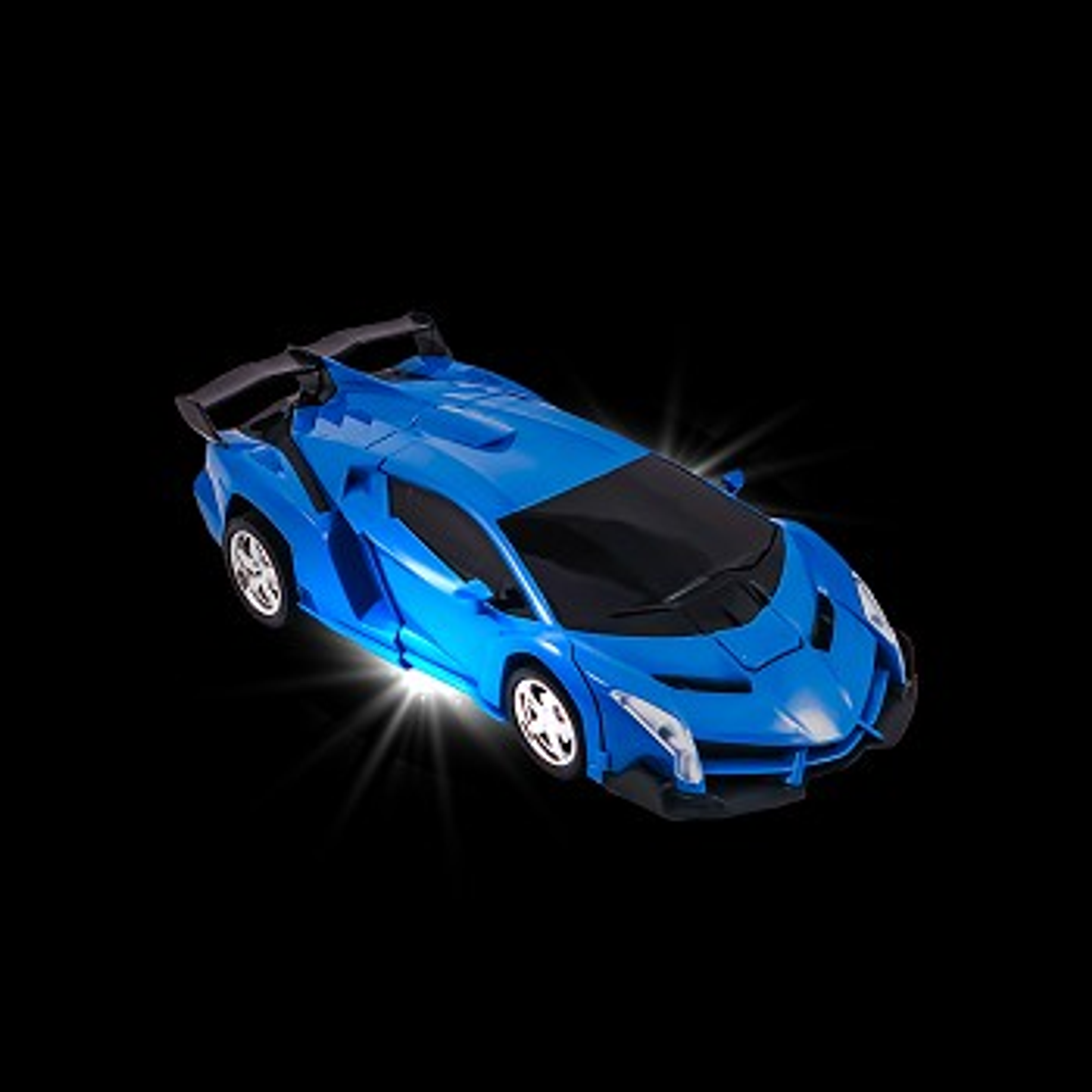 R/C Car Robot Shape-Shifting Remote Control 9 x 3 1/2 x 2 Inches Red Blue 1 Rechargeable Battery 2.4 GHz Compatibility