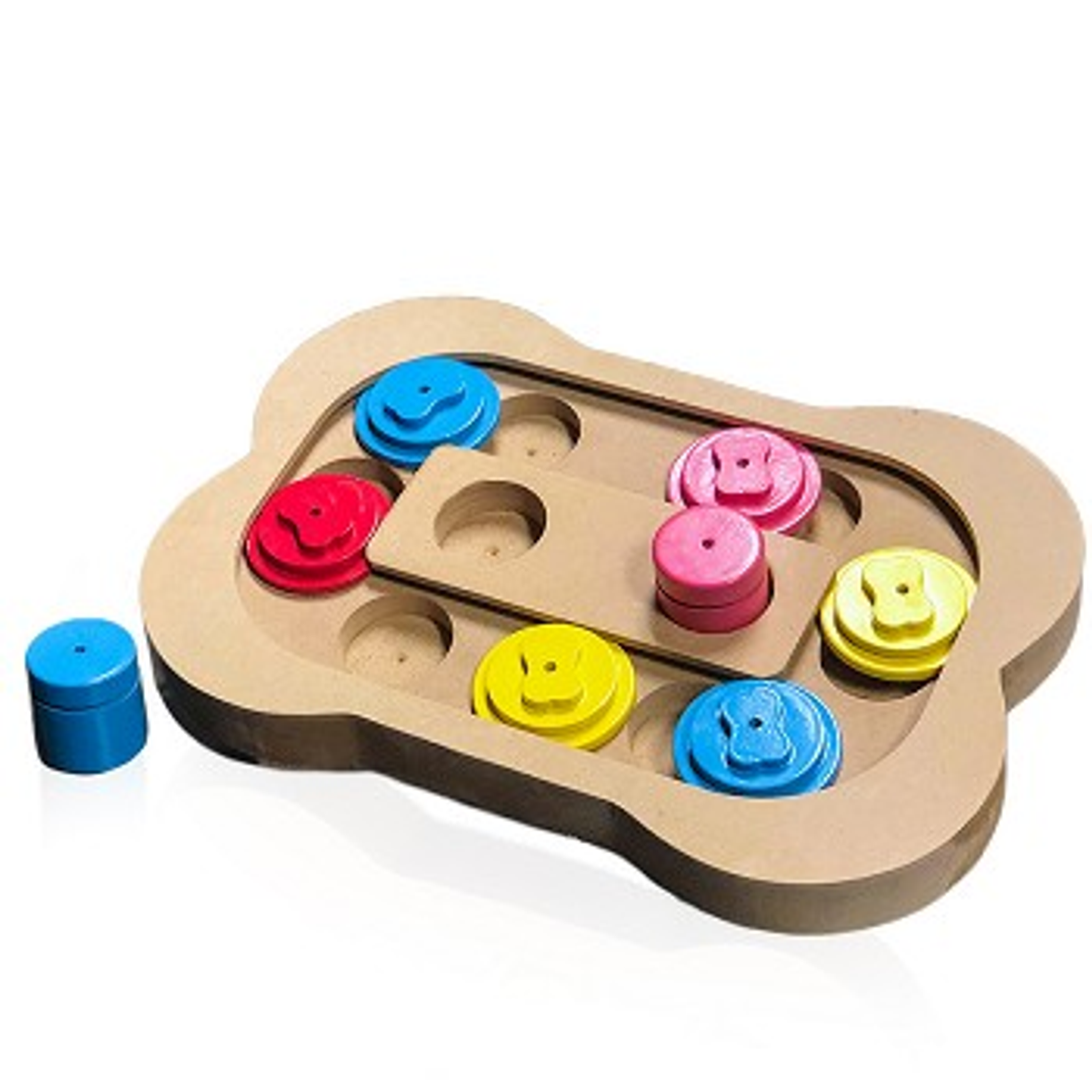 Pet Toy Interactive Busy Bone Mental Stimulation Engaging Activity Multiple Treats Hidden