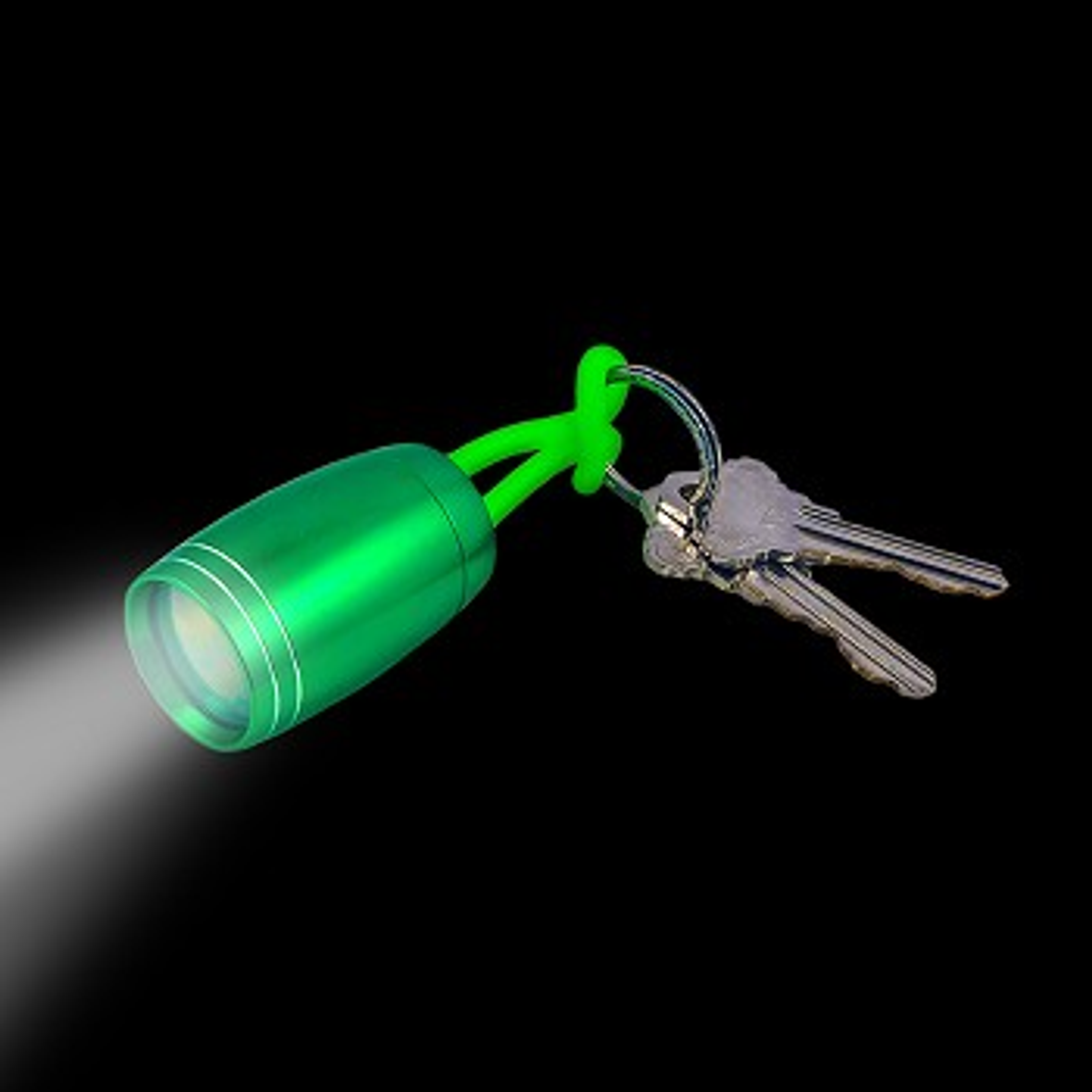 LED Loop Light Attachment for Keychains Backpacks and Belt Loops Compact Durable Aircraft Aluminum Weather Resistant in Metallic Colors of Blue Orange Pink and Lime Green