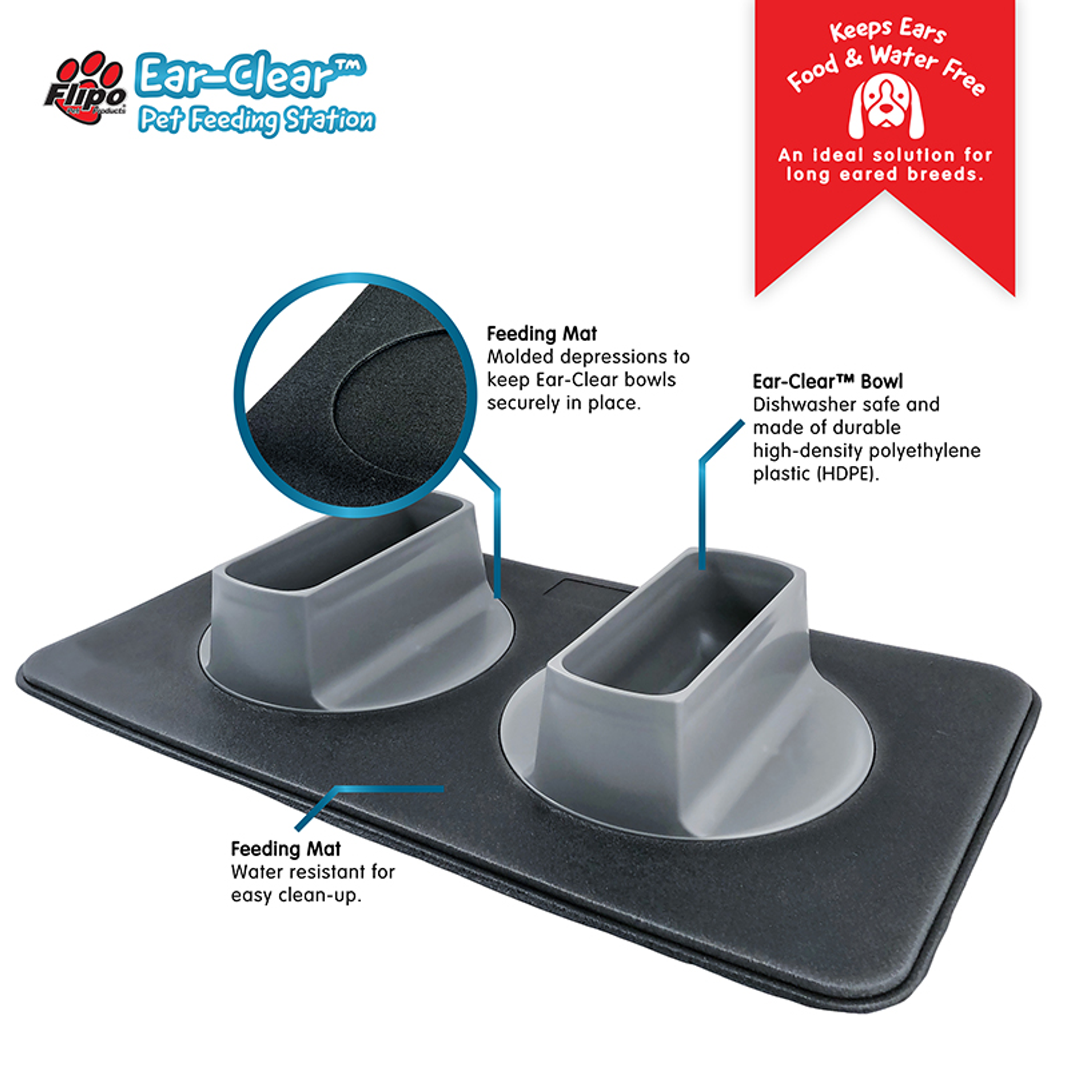 Ear-Clear - Pet Feeding Station Image 1