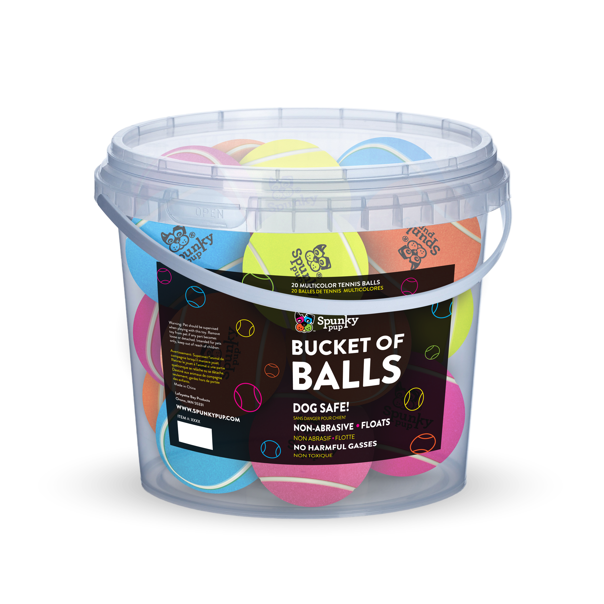 Bucket of Tennis Balls - 24 pieces Image 1