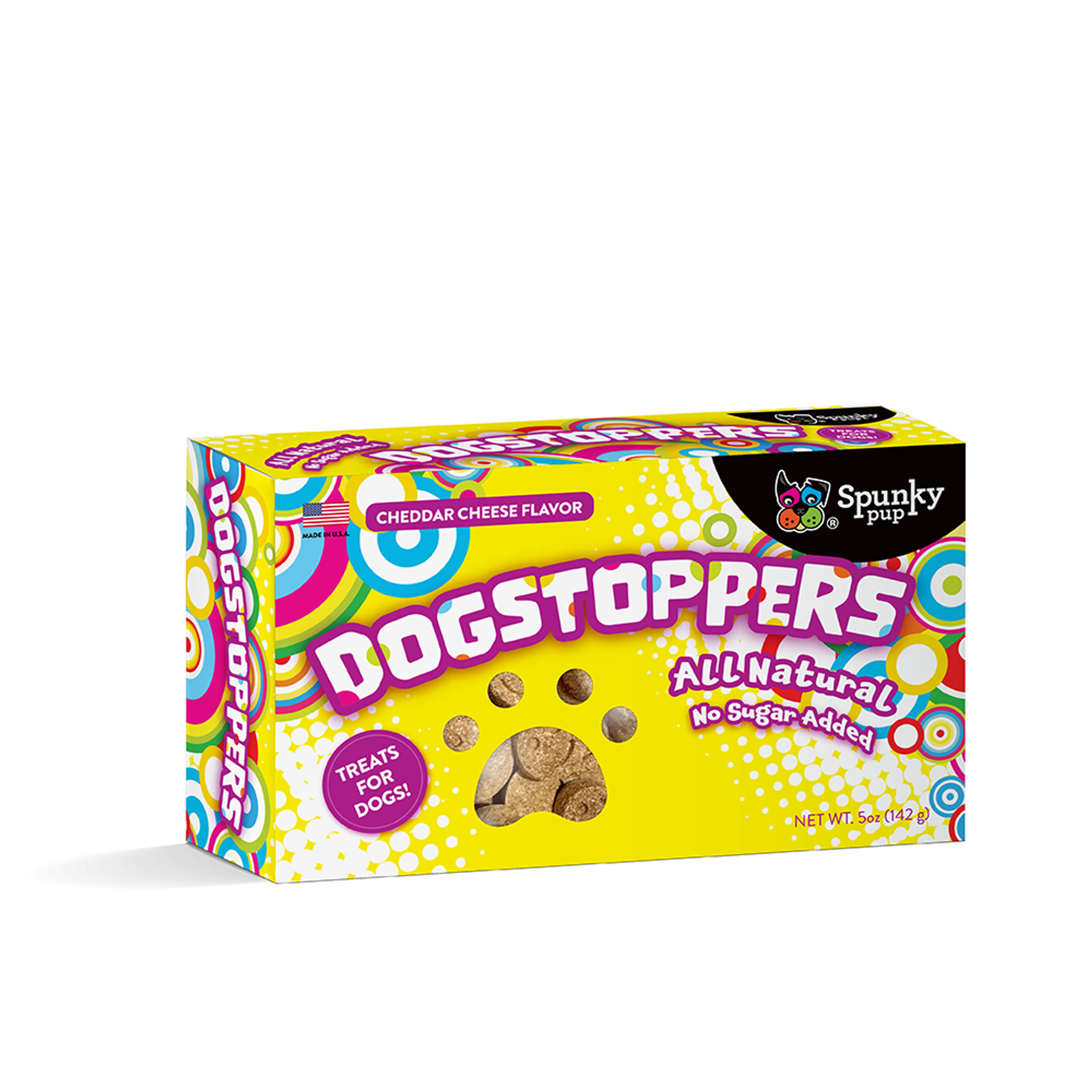 Dogstoppers Dog Treats, Crunchy Biscuits, Cheese Flavor, 5 oz Image 1