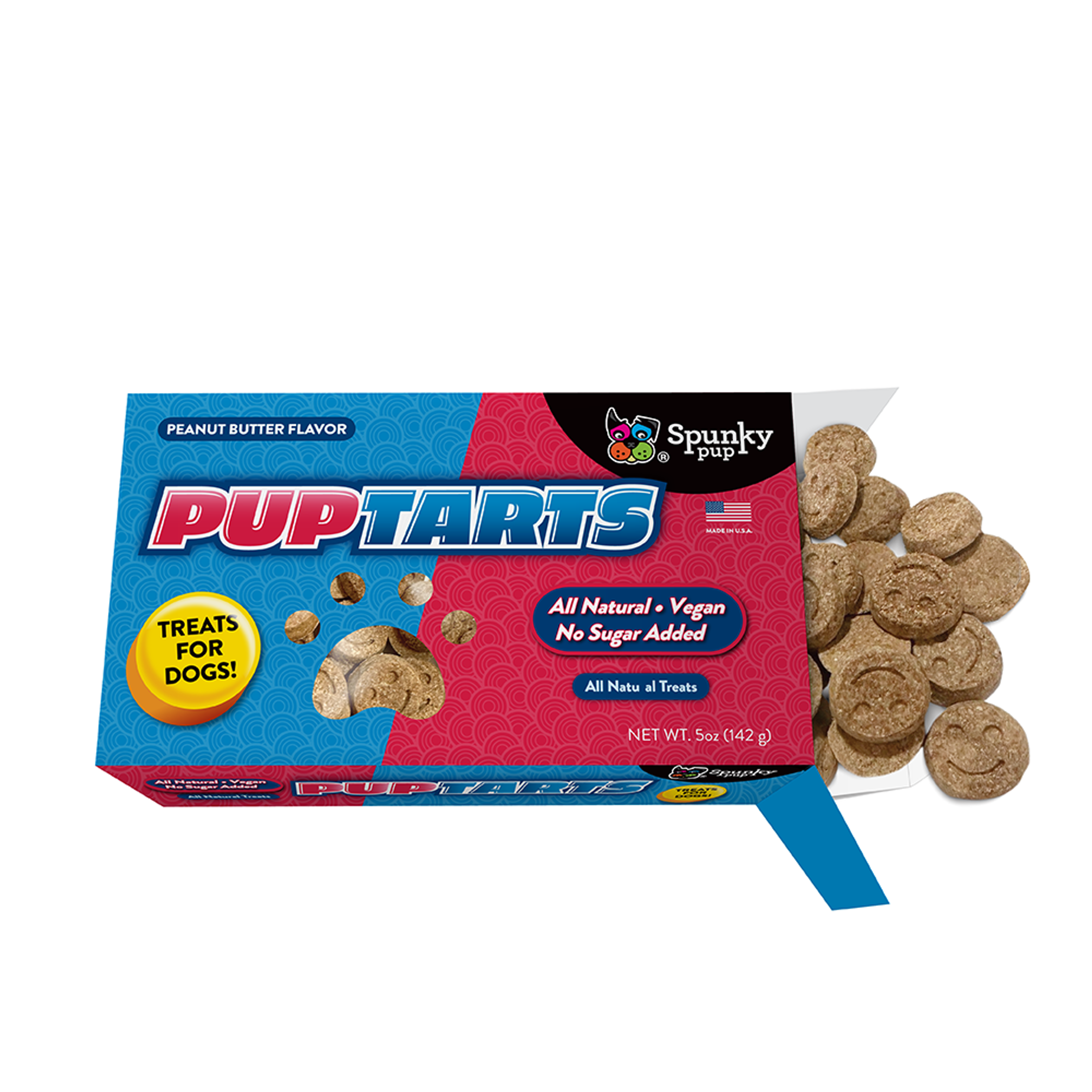 Pup Tarts Dog Treats, Crunchy Biscuits, Peanut Butter Flavor, 5 oz Image 1